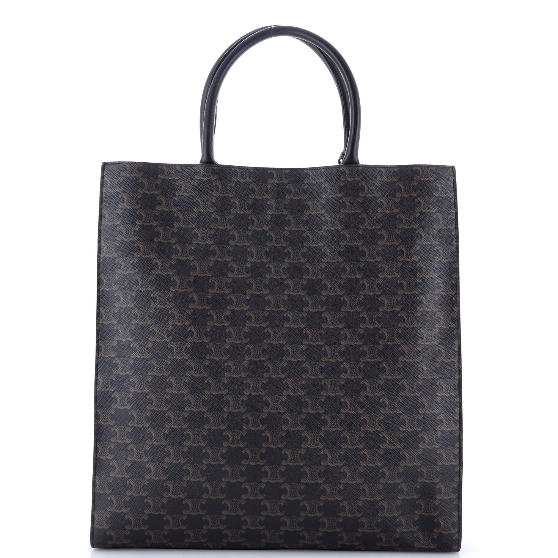 Pre-Loved Celine Vertical Cabas Tote Triomphe Coated Canvas Large - Image 3