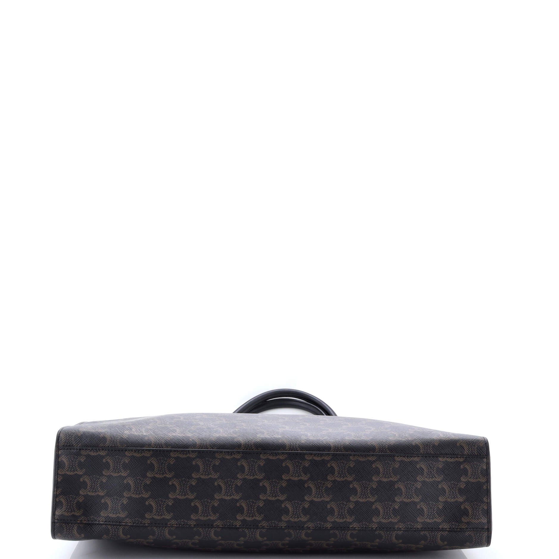 Pre-Loved Celine Vertical Cabas Tote Triomphe Coated Canvas Large - Image 4