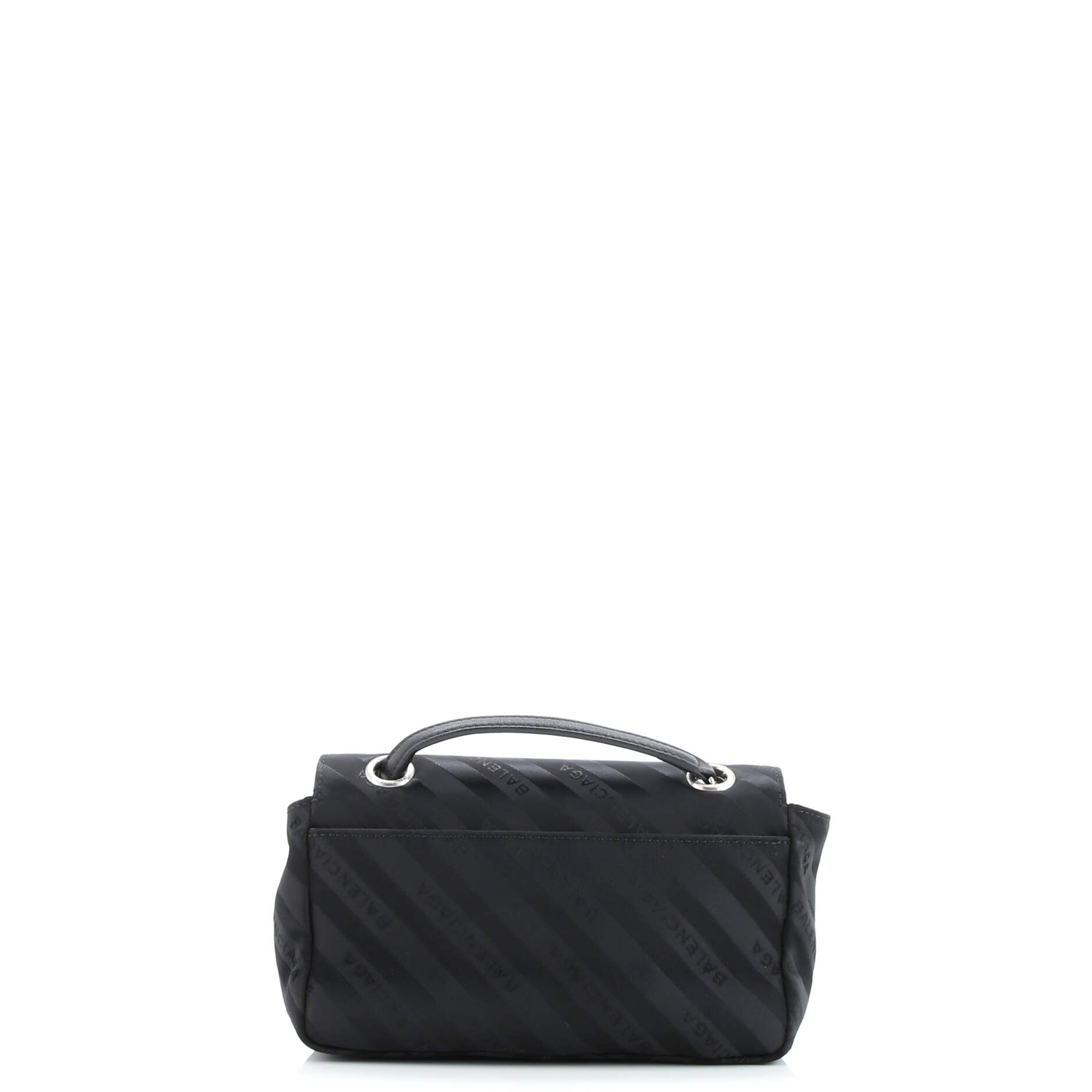 Pre-Loved Balenciaga BB Chain Round Shoulder Bag Jacquard Small - Image 3