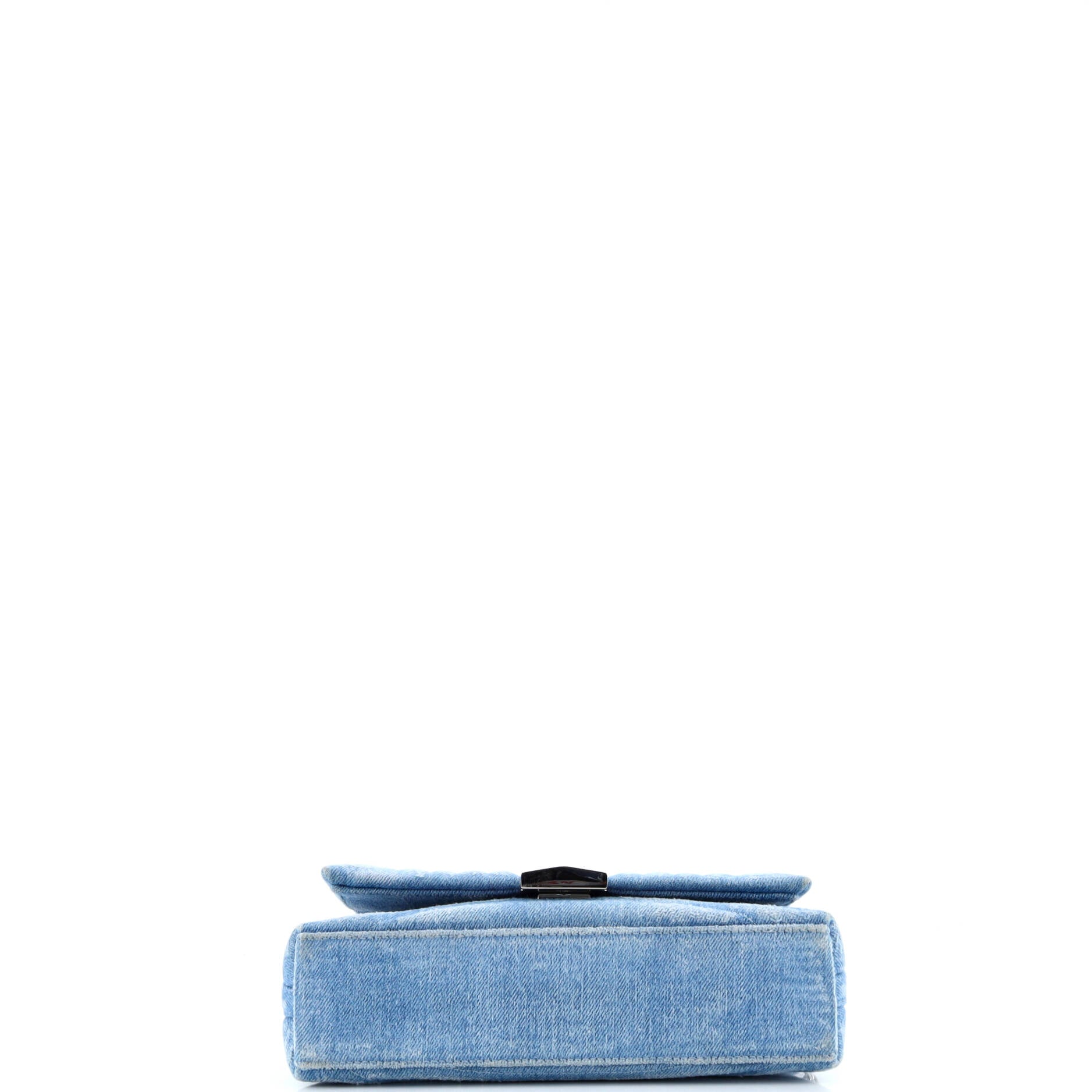 Pre-Loved Givenchy 4G Soft Flap Bag Quilted Denim Small - Image 4