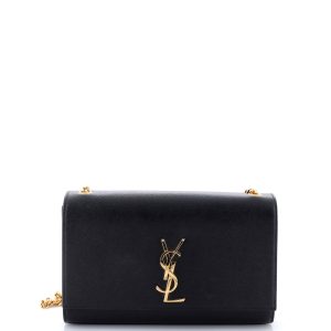 Pre-Loved Saint Laurent Classic Monogram Crossbody Bag Grainy Leather Large