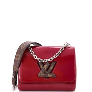 Pre-Loved Louis Vuitton Twist Handbag Vernis with Monogram Canvas PM