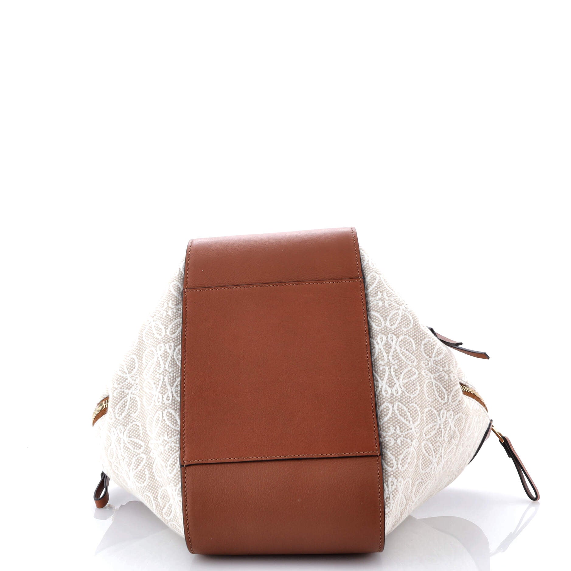 Pre-Loved Loewe Hammock Bag Leather and Anagram Jacquard Small - Image 4