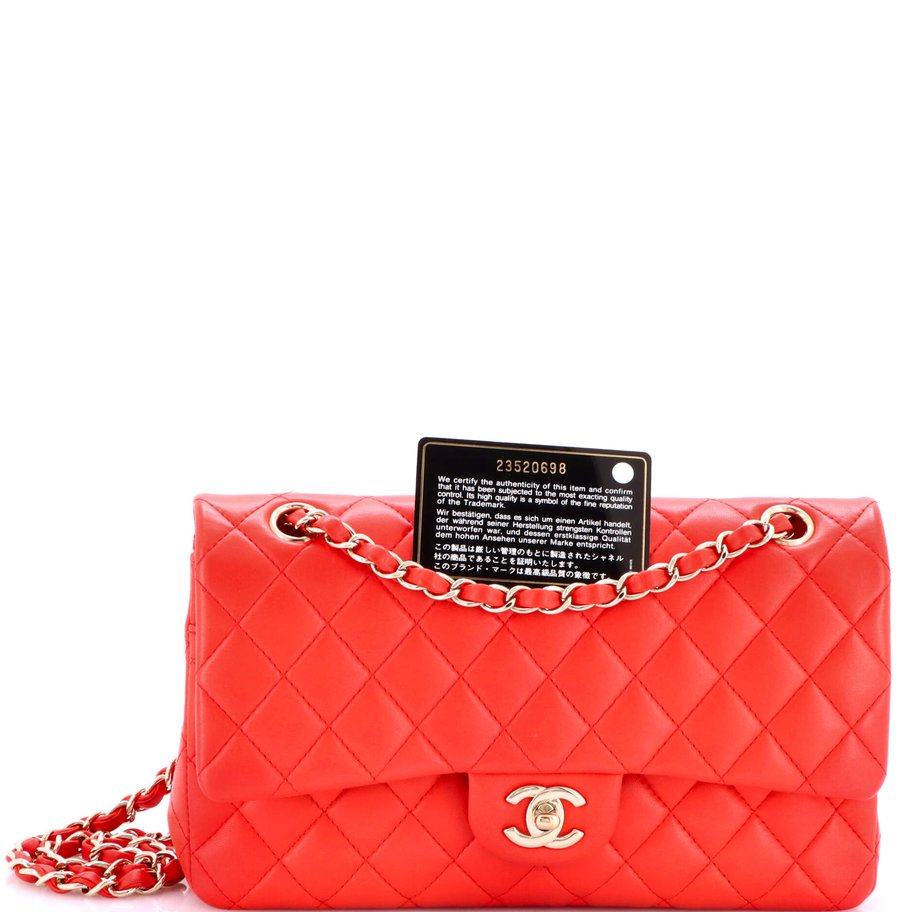 Pre-Loved Chanel Classic Double Flap Bag Quilted Lambskin Medium - Image 2