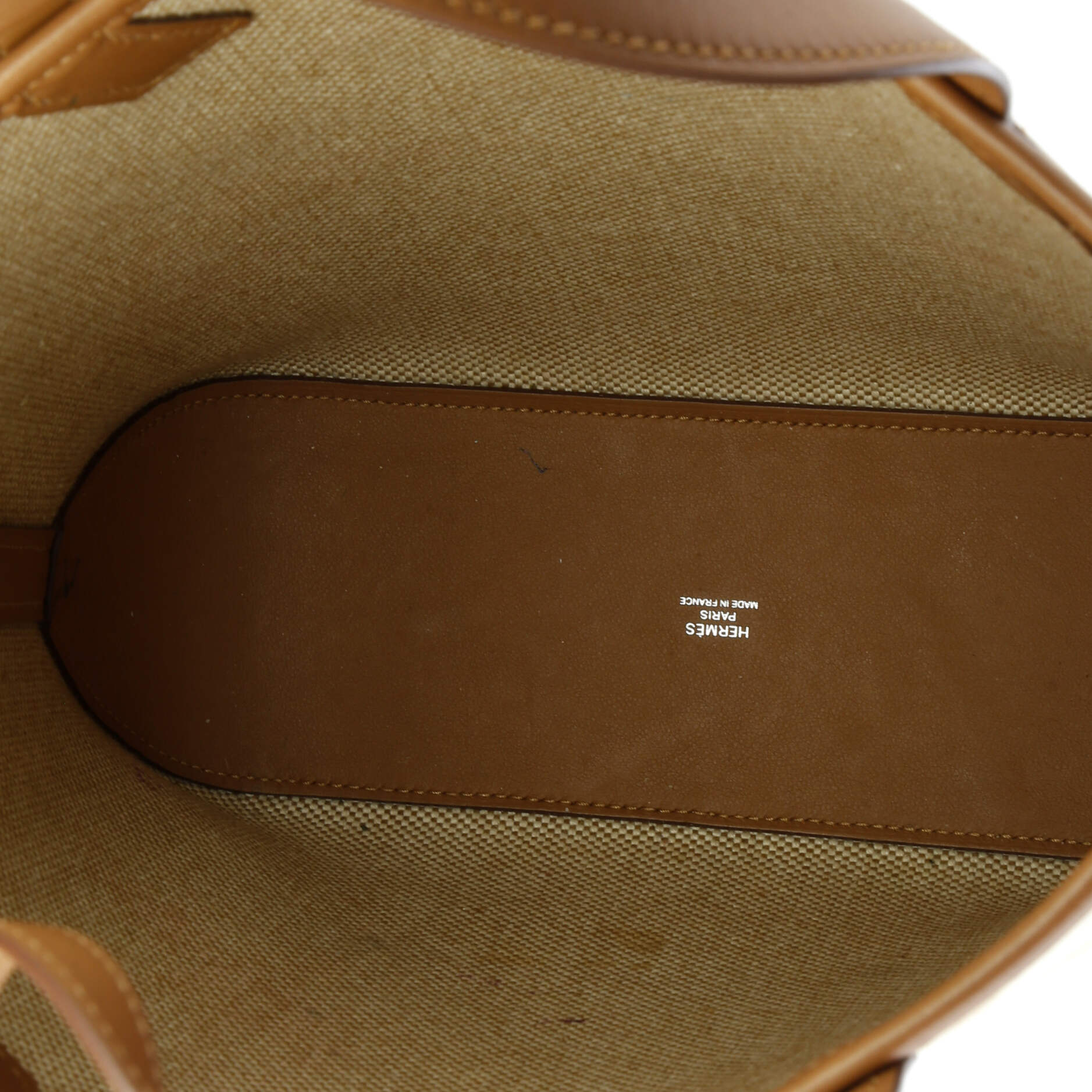 Pre-Loved Hermes Cabas H en Biais Tote Canvas with Leather 27 - Image 5