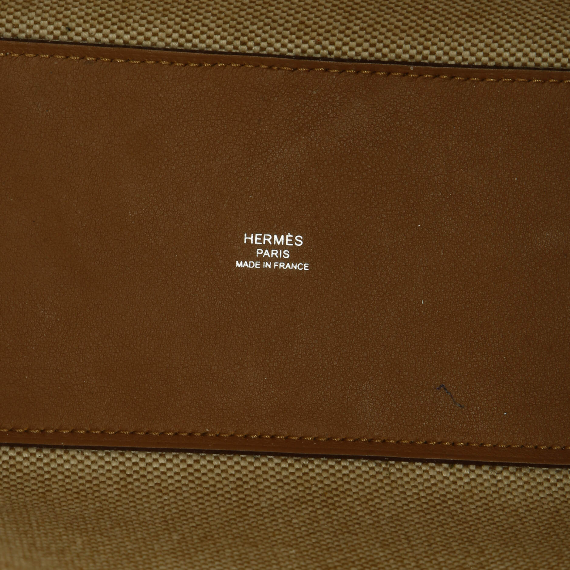 Pre-Loved Hermes Cabas H en Biais Tote Canvas with Leather 27 - Image 7