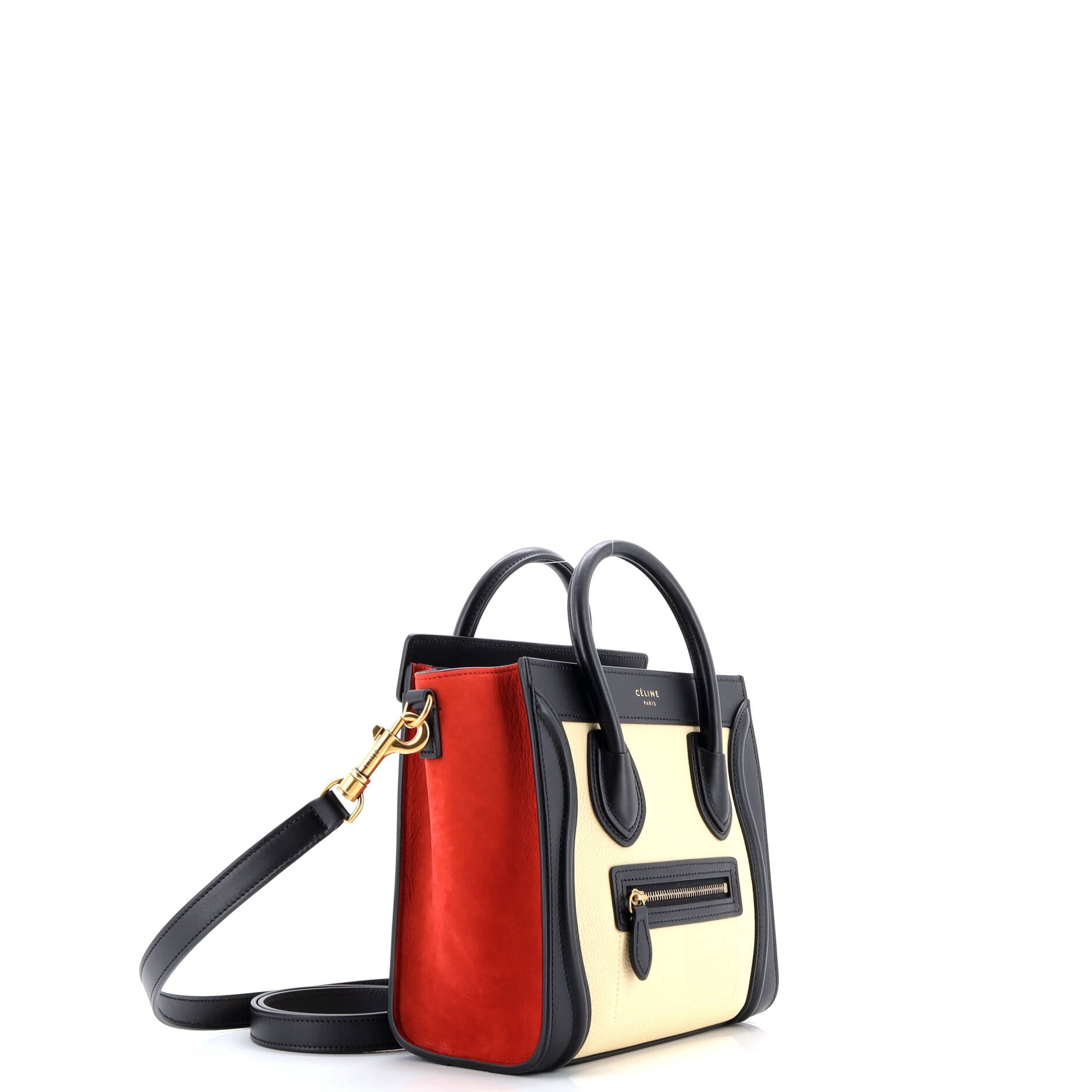Pre-Loved Celine Tricolor Luggage Bag Leather Nano - Image 2