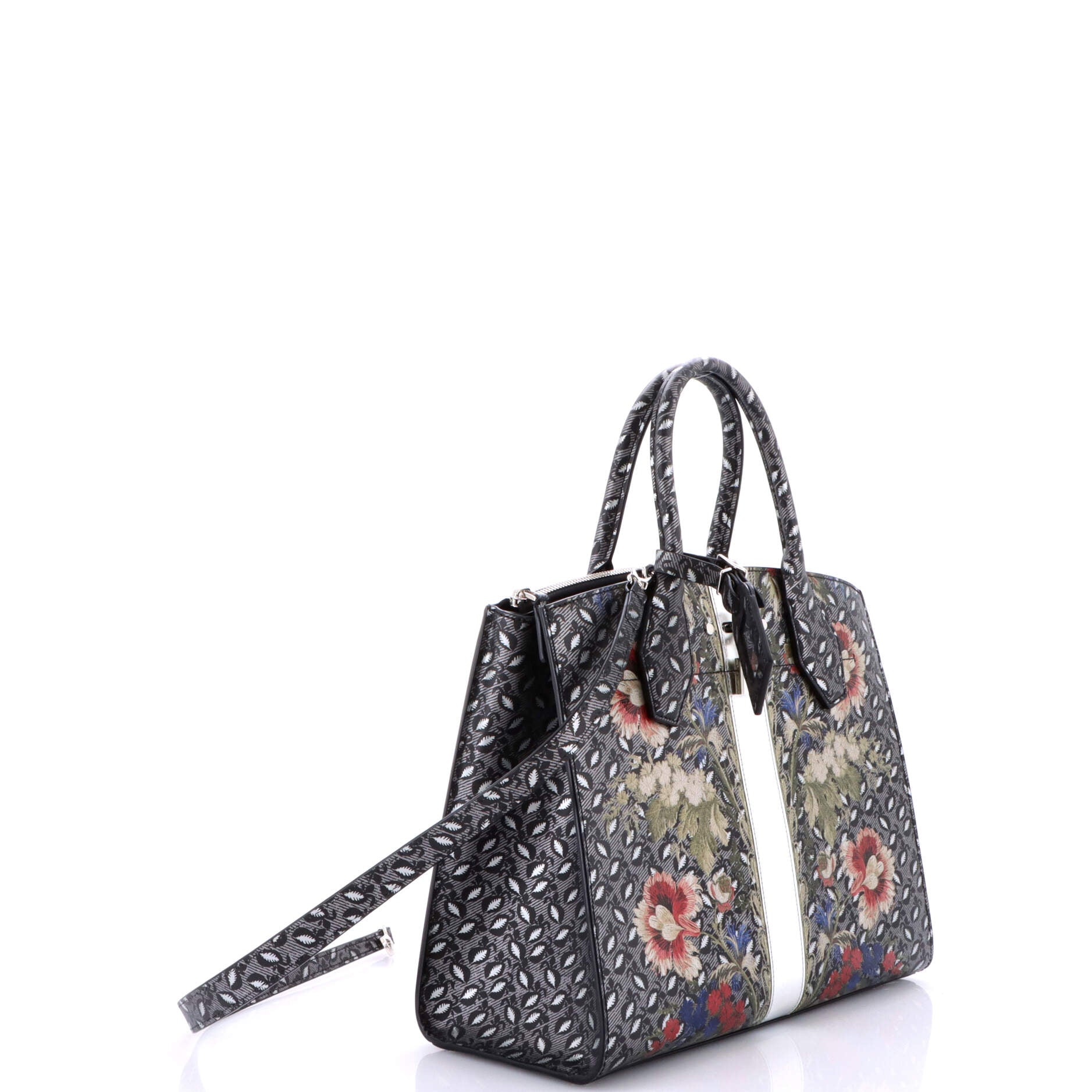 Pre-Loved Louis Vuitton City Steamer Handbag Floral Printed Epi Leather MM - Image 2