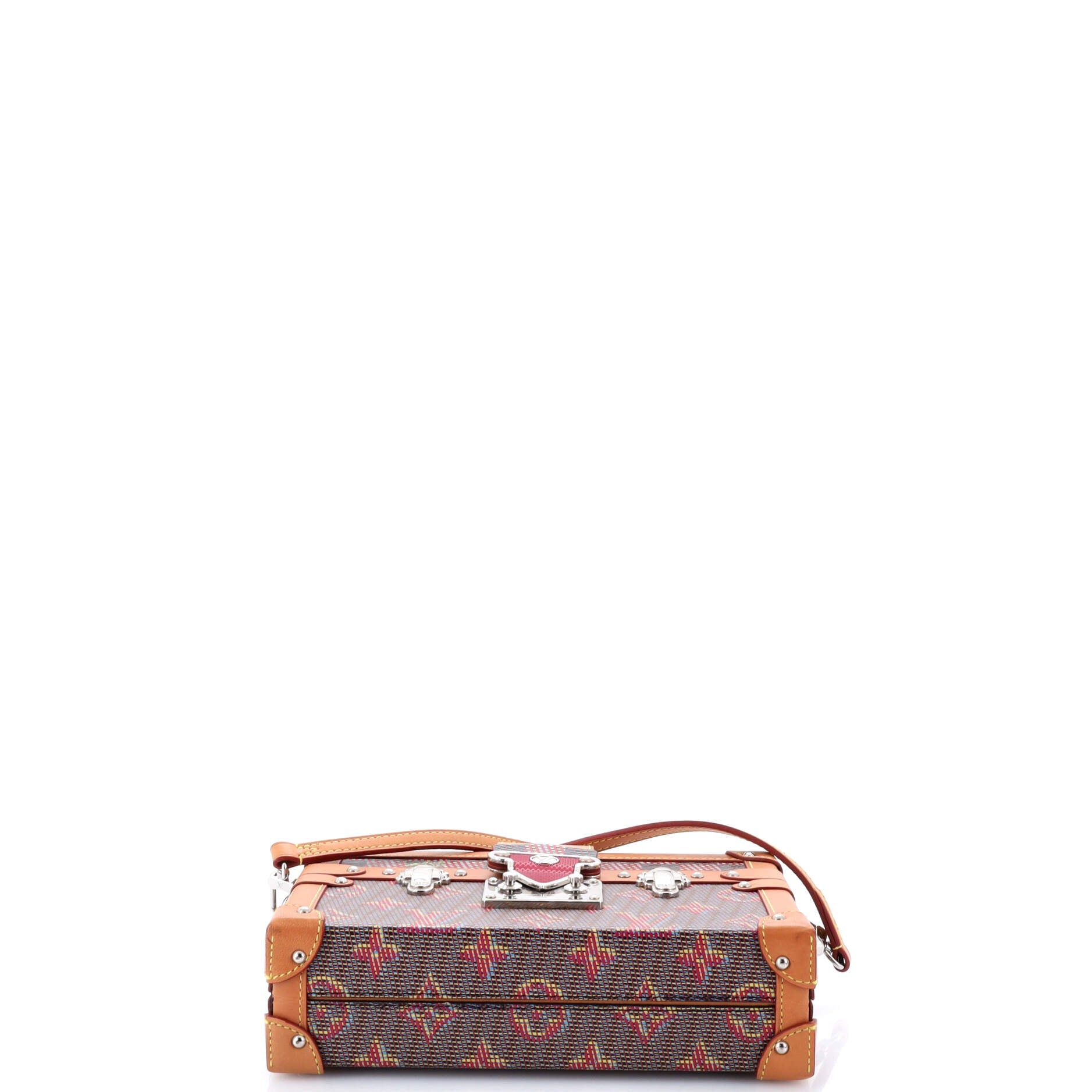 Pre-Loved Louis Vuitton Petite Malle Handbag Damier Monogram LV Pop Canvas - Image 4