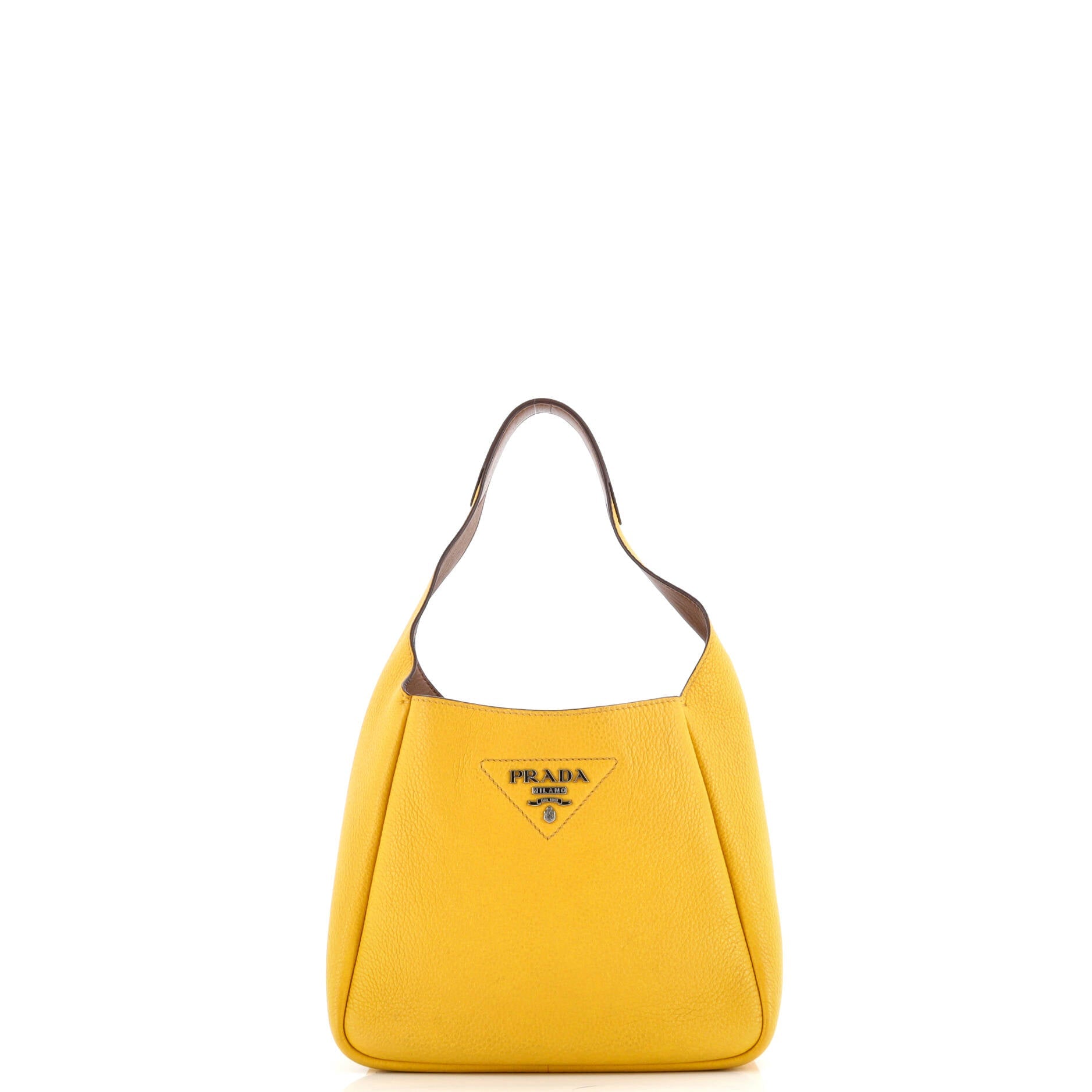 Pre-Loved Prada Dynamique Hobo Vitello Daino Small