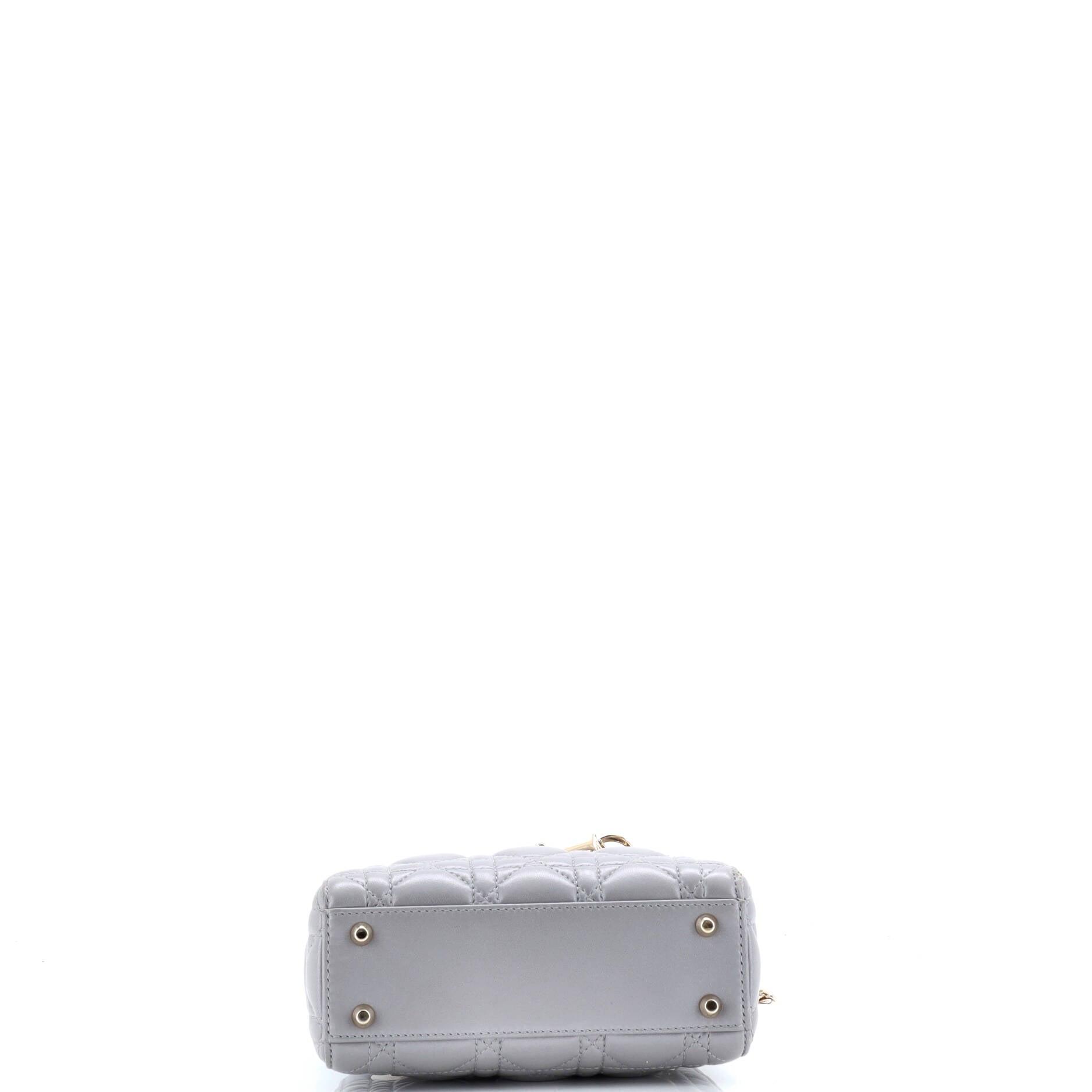 Pre-Loved Christian Dior Lady Dior Chain Bag Cannage Quilt Lambskin Mini - Image 4