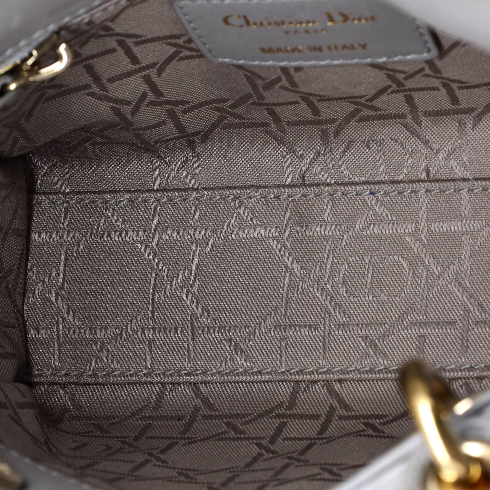 Pre-Loved Christian Dior Lady Dior Chain Bag Cannage Quilt Lambskin Mini - Image 5