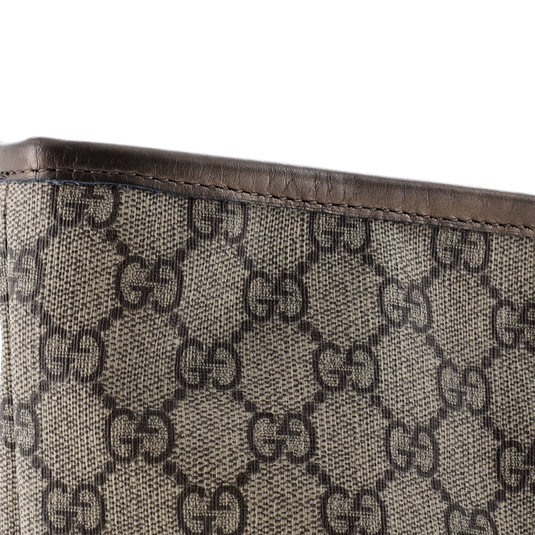 Pre-Loved Gucci Plus Tote GG Coated Canvas with Leather Large - Image 6