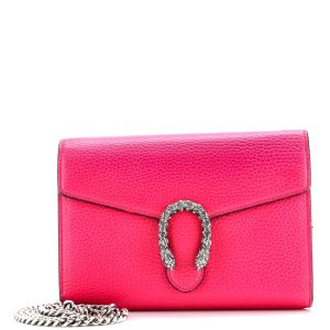 Pre-Loved Gucci Dionysus Chain Wallet Leather with Embellished Detail Small