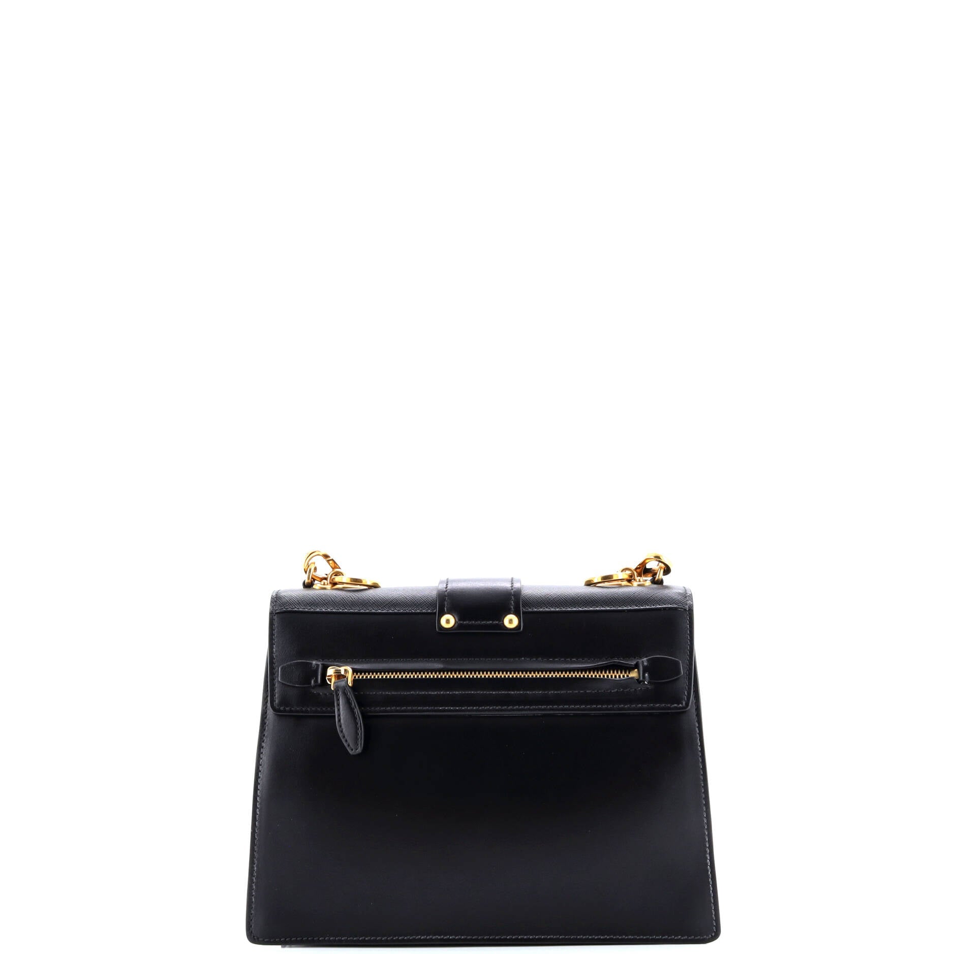 Pre-Loved Prada Cahier Crossbody Bag Leather and Saffiano Leather Large - Image 3