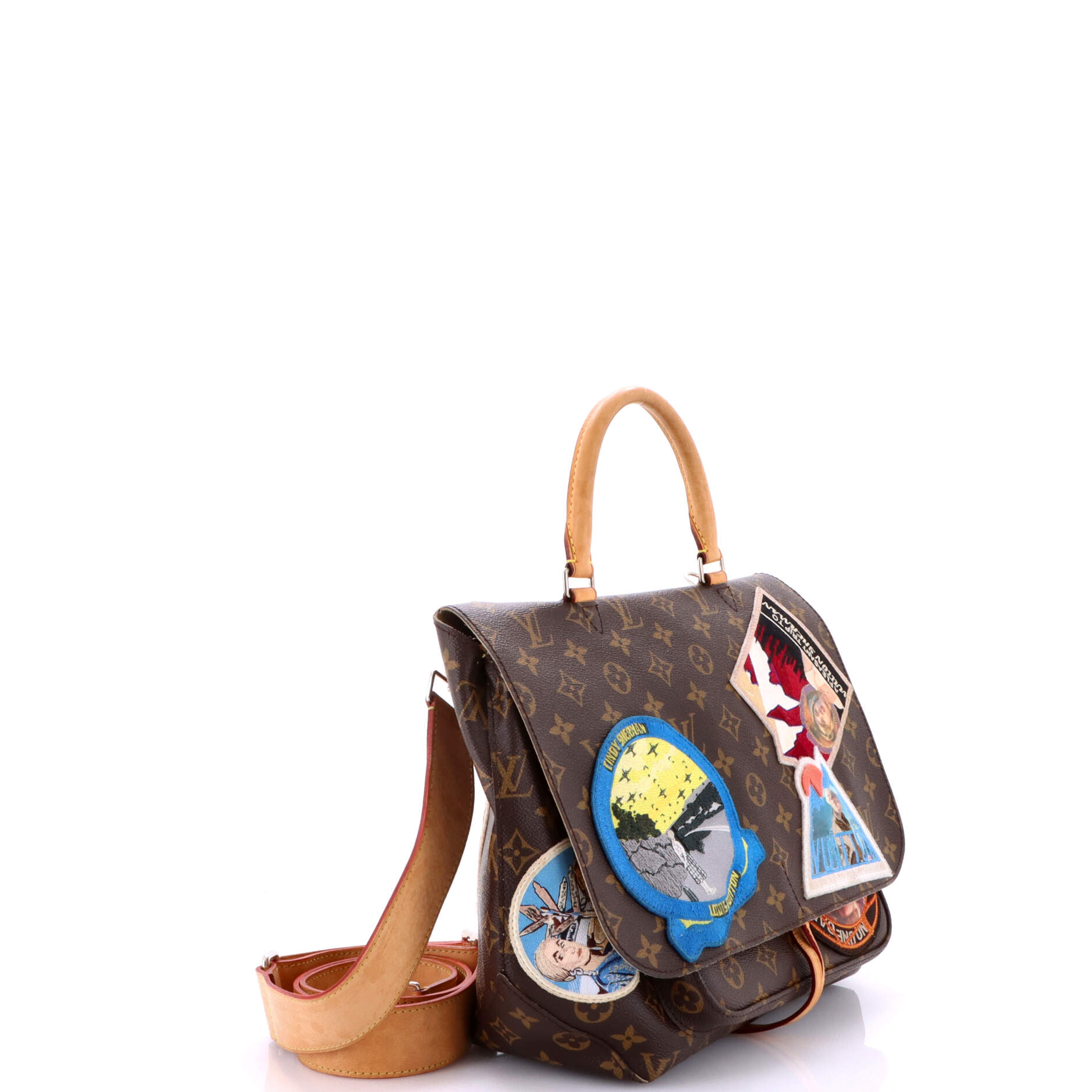 Pre-Loved Louis Vuitton Cindy Sherman Camera Messenger Bag Patch Embellished Monogram Canvas - Image 2