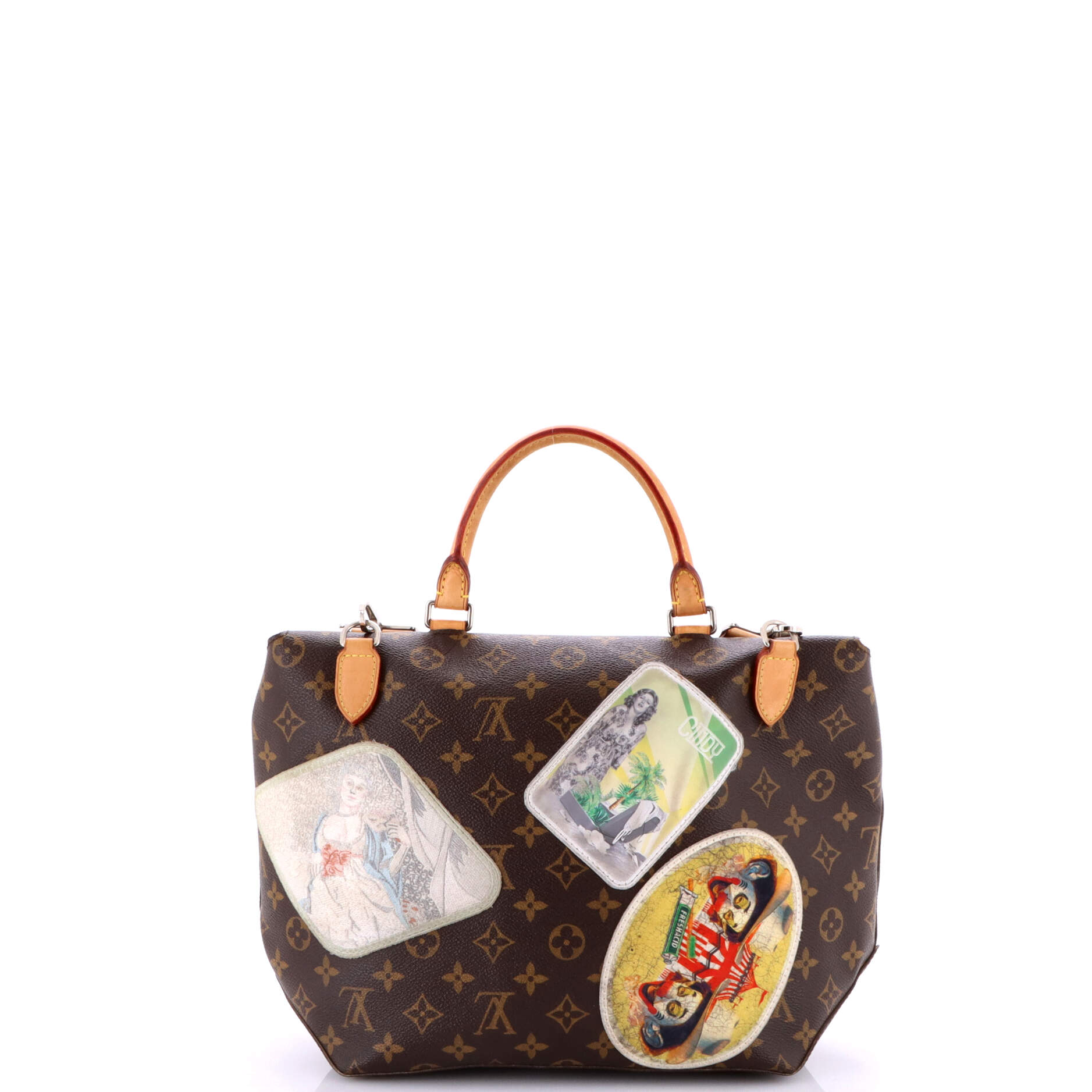 Pre-Loved Louis Vuitton Cindy Sherman Camera Messenger Bag Patch Embellished Monogram Canvas - Image 3