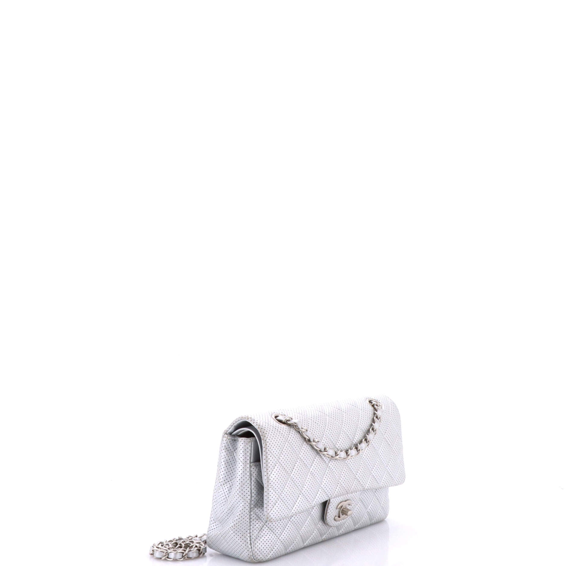 Pre-Loved Chanel Classic Double Flap Bag Quilted Perforated Lambskin Medium - Image 2