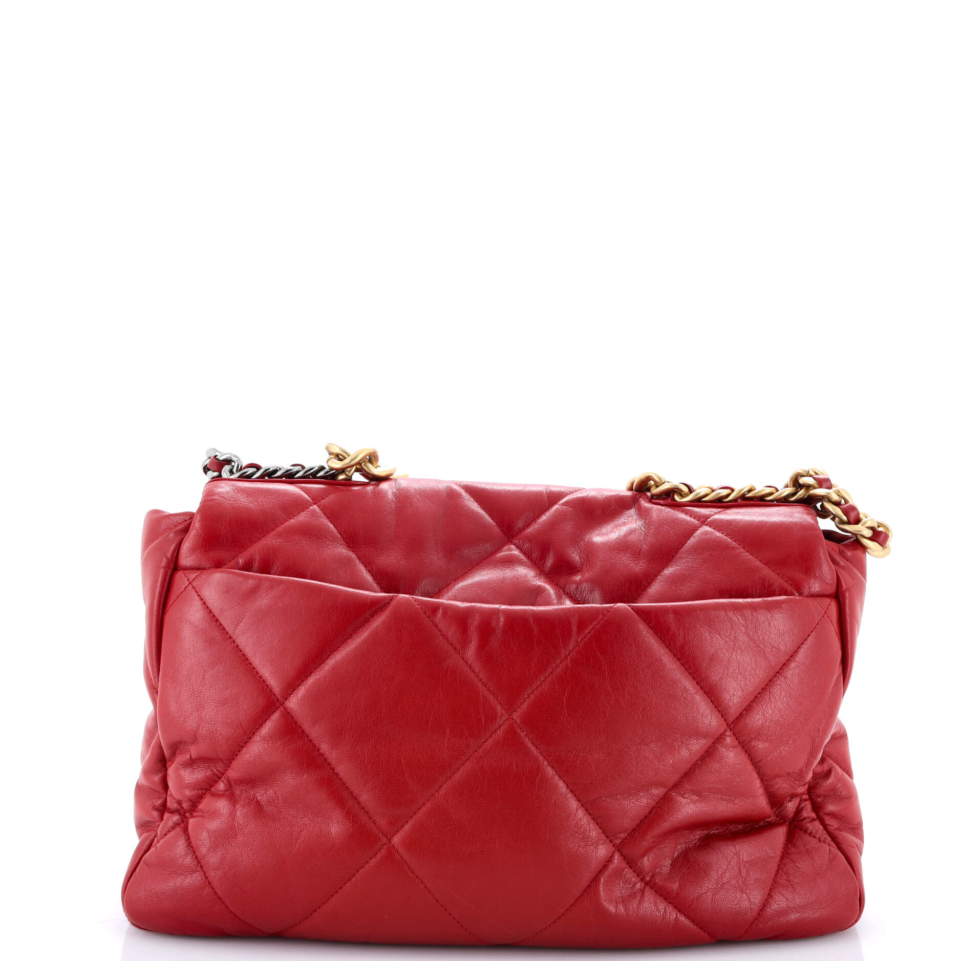 Pre-Loved Chanel 19 Flap Bag Quilted Leather Maxi - Image 3