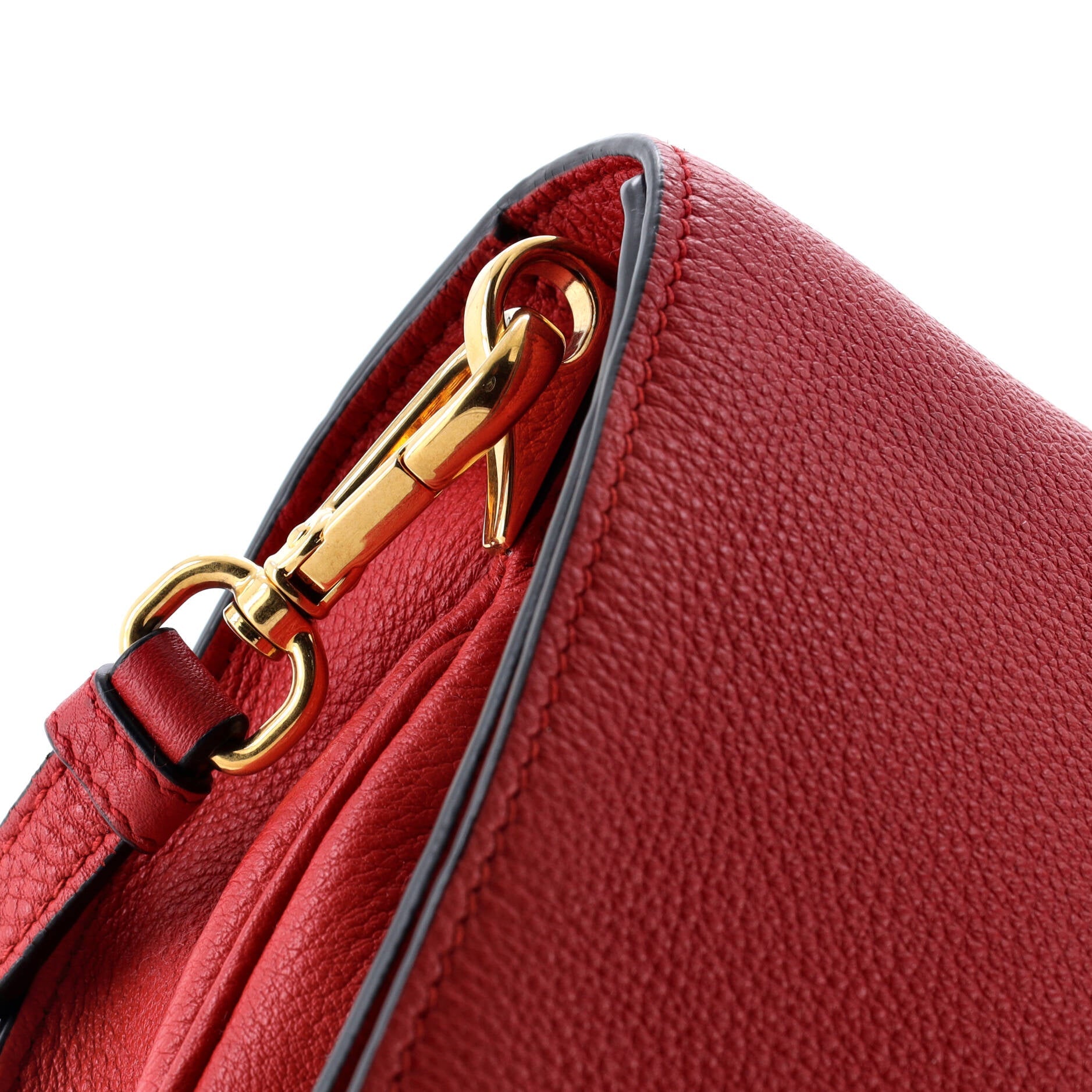 Pre-Loved Prada Dual Strap Flap Crossbody Bag Vitello Daino Small - Image 6