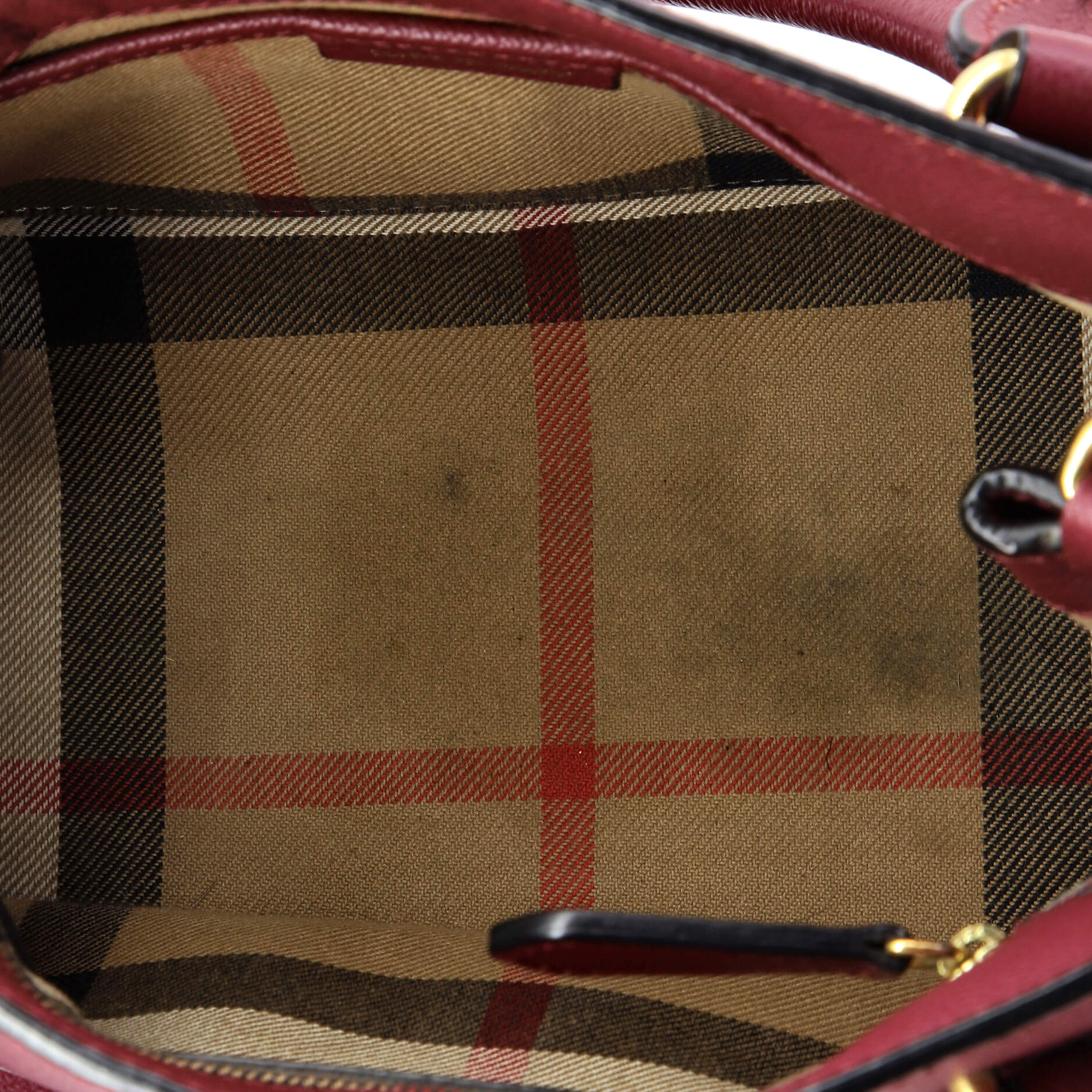 Pre-Loved Burberry Buckle Tote Leather Small - Image 5