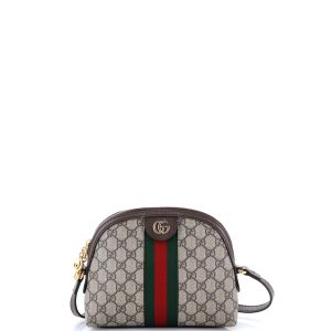 Pre-Loved Gucci Ophidia Dome Shoulder Bag GG Coated Canvas Small
