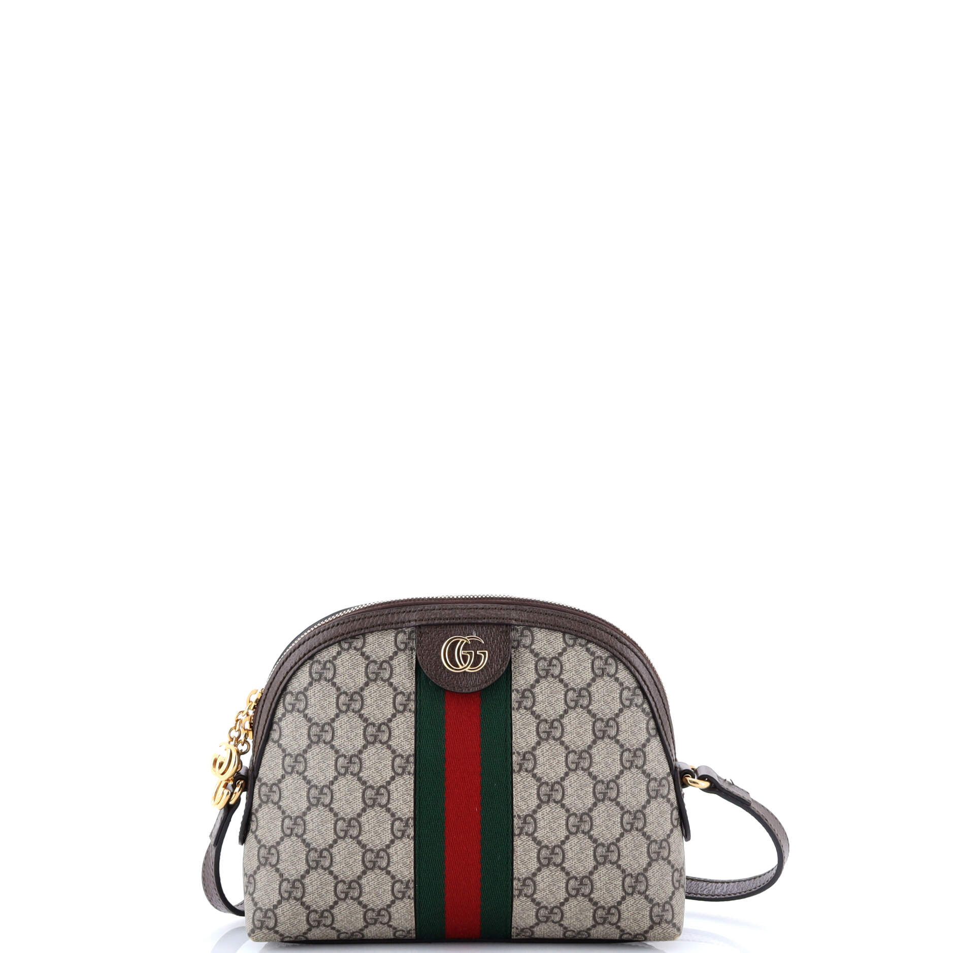 Pre-Loved Gucci Ophidia Dome Shoulder Bag GG Coated Canvas Small