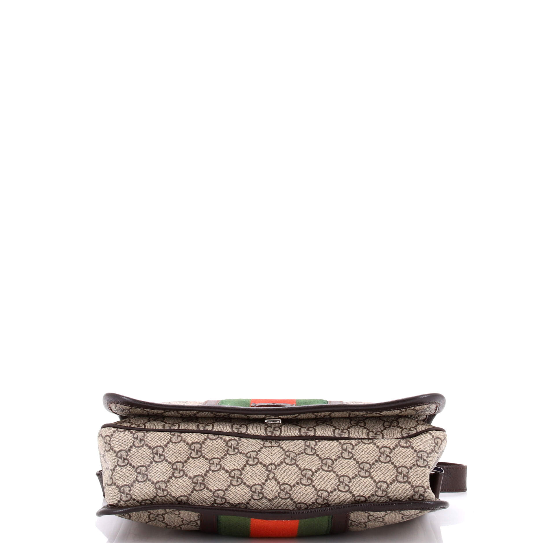 Pre-Loved Gucci Web Flap Messenger Bag GG Coated Canvas Medium - Image 4