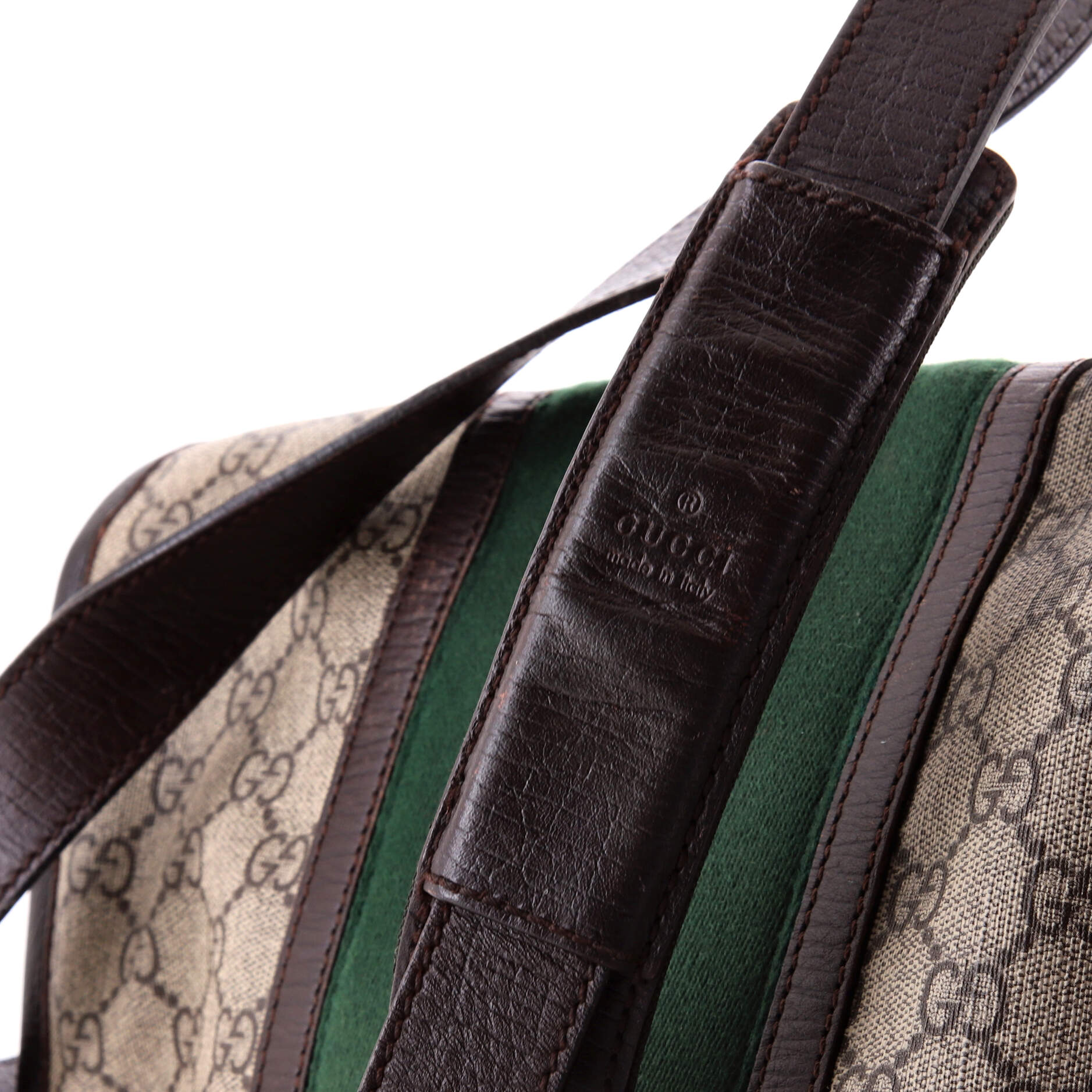 Pre-Loved Gucci Web Flap Messenger Bag GG Coated Canvas Medium - Image 8