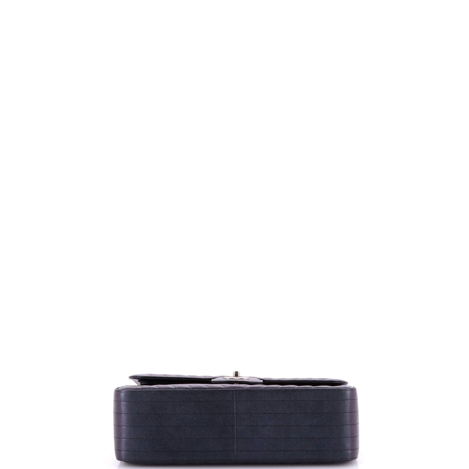 Pre-Loved Chanel Classic Double Flap Bag Chevron Iridescent Caviar Jumbo - Image 5