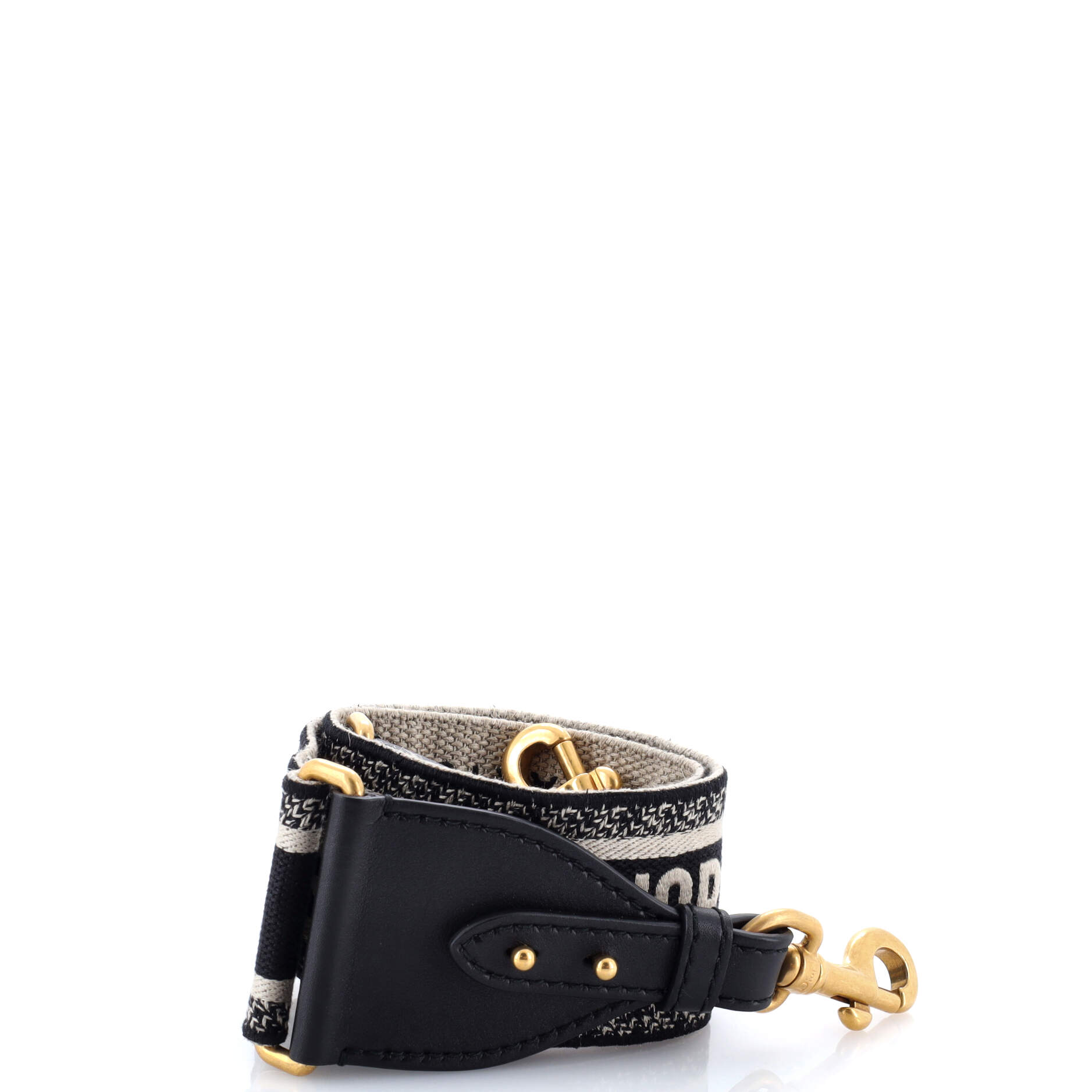 Pre-Loved Christian Dior Logo Shoulder Strap Embroidered Canvas