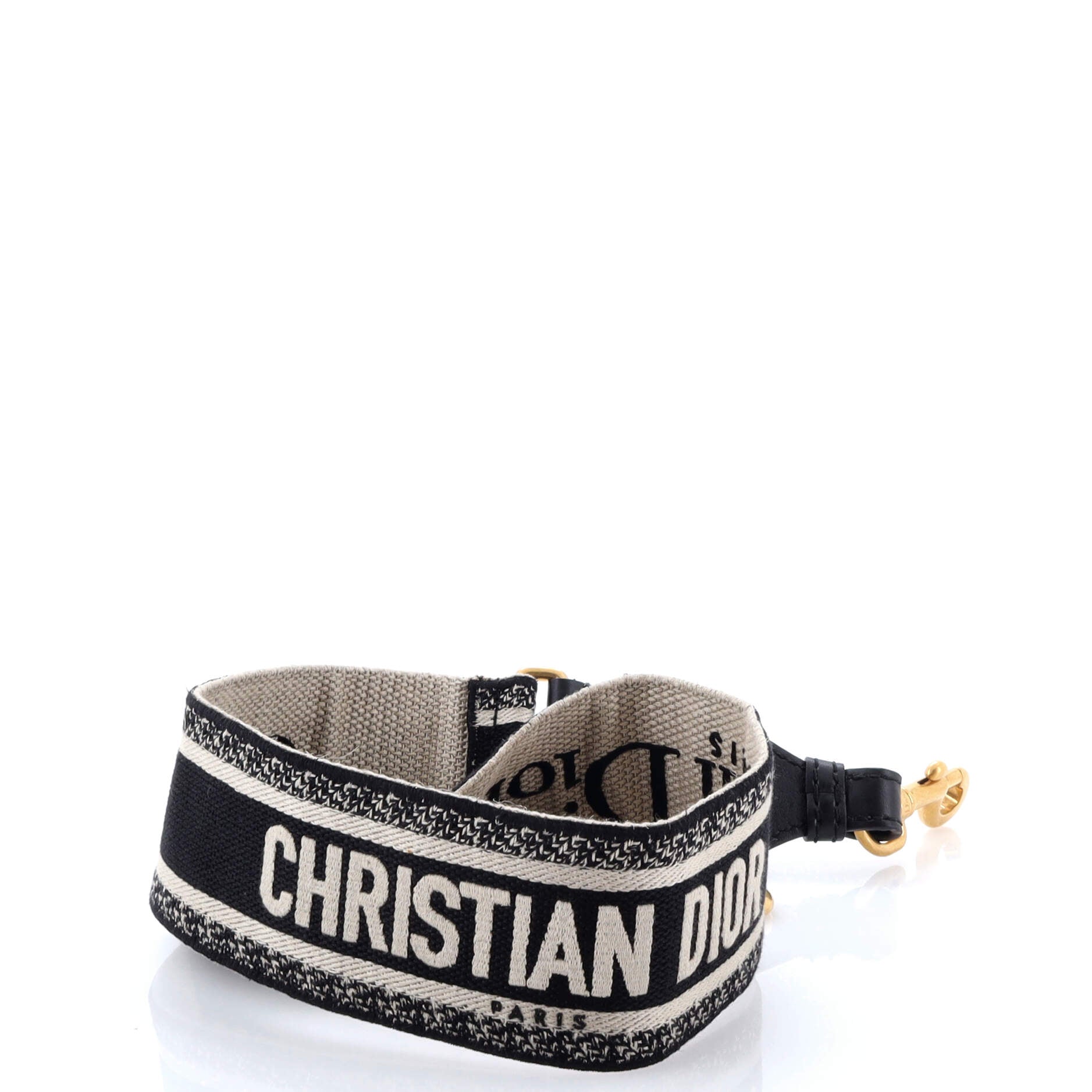 Pre-Loved Christian Dior Logo Shoulder Strap Embroidered Canvas - Image 3