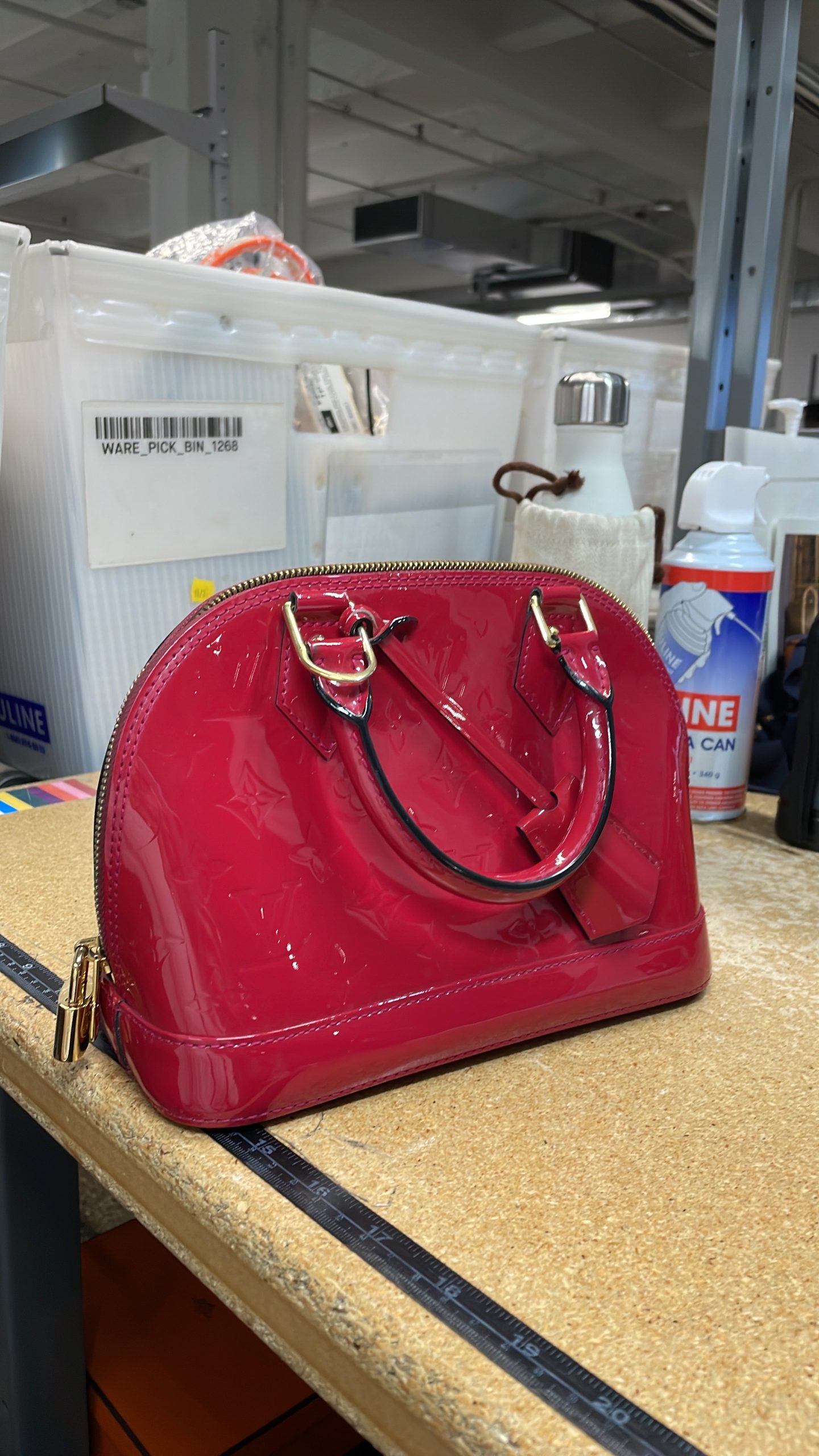 Pre-Loved Louis Vuitton Alma Handbag Monogram Vernis BB - Image 7