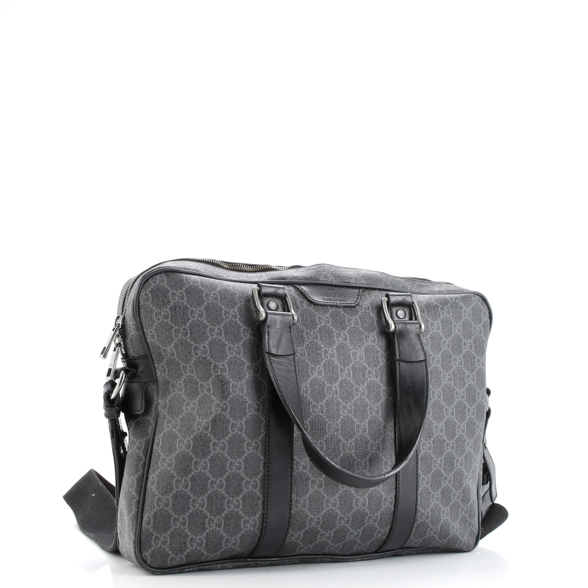 Pre-Loved Gucci Convertible Zip Around Briefcase GG Coated Canvas Medium - Image 2