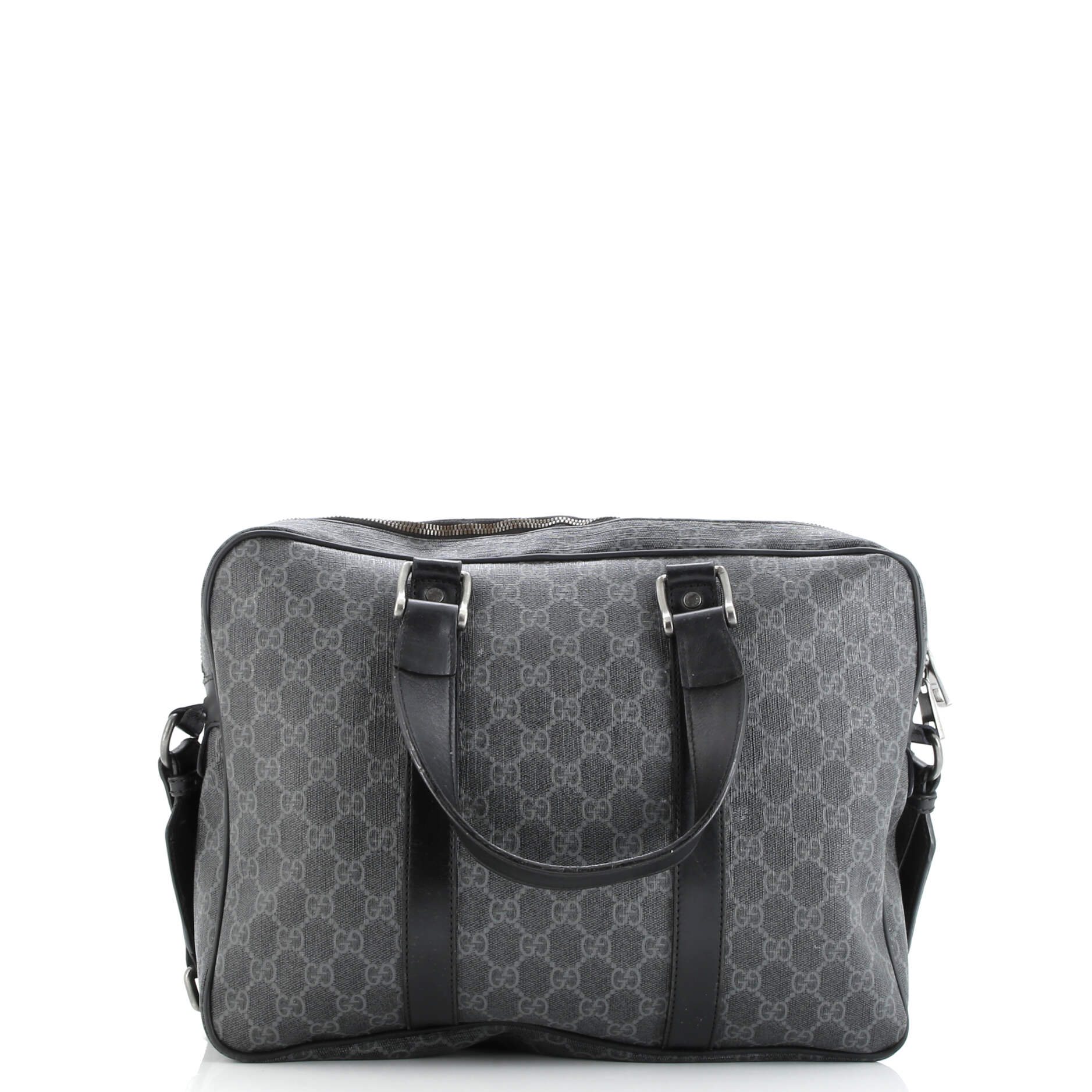 Pre-Loved Gucci Convertible Zip Around Briefcase GG Coated Canvas Medium - Image 3