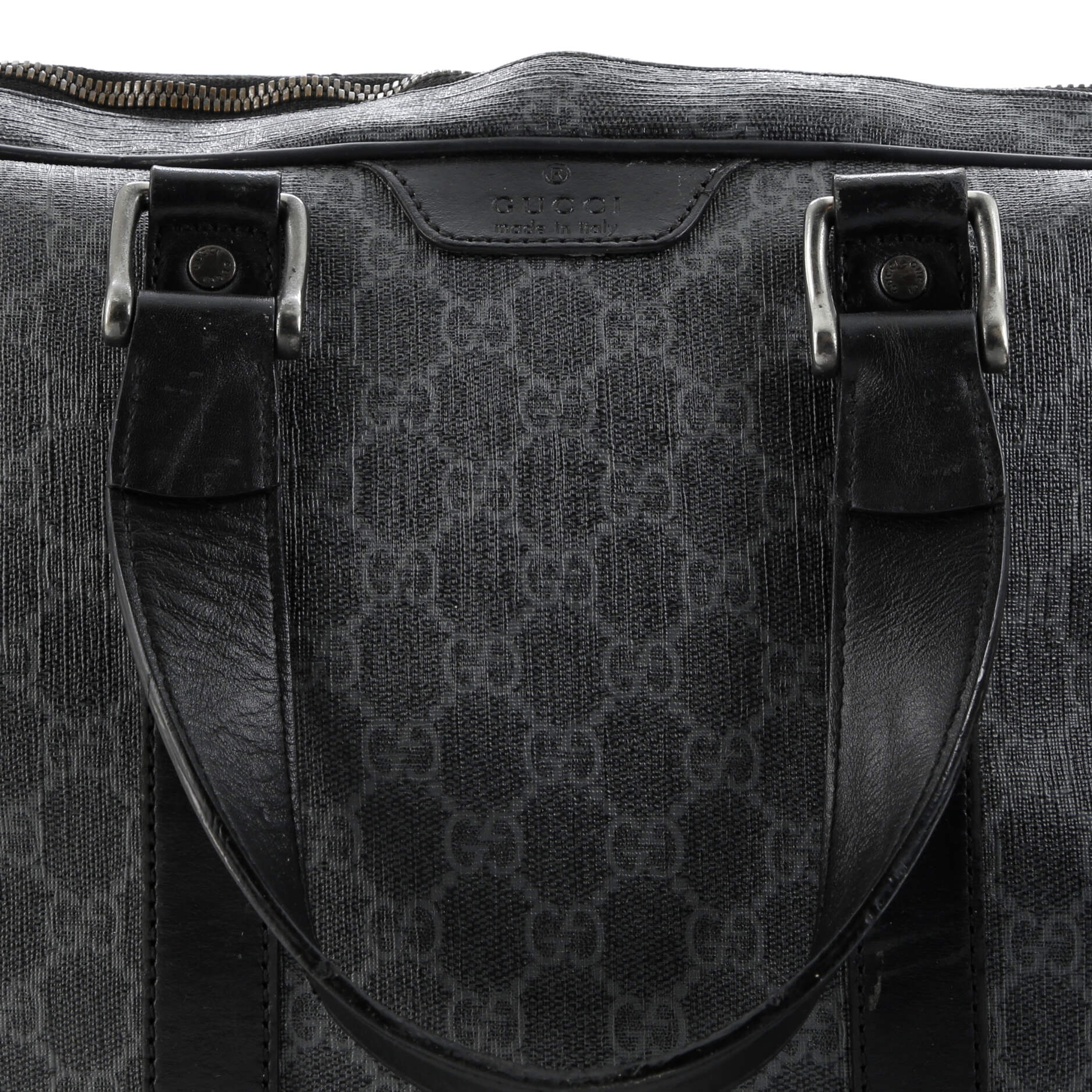 Pre-Loved Gucci Convertible Zip Around Briefcase GG Coated Canvas Medium - Image 6