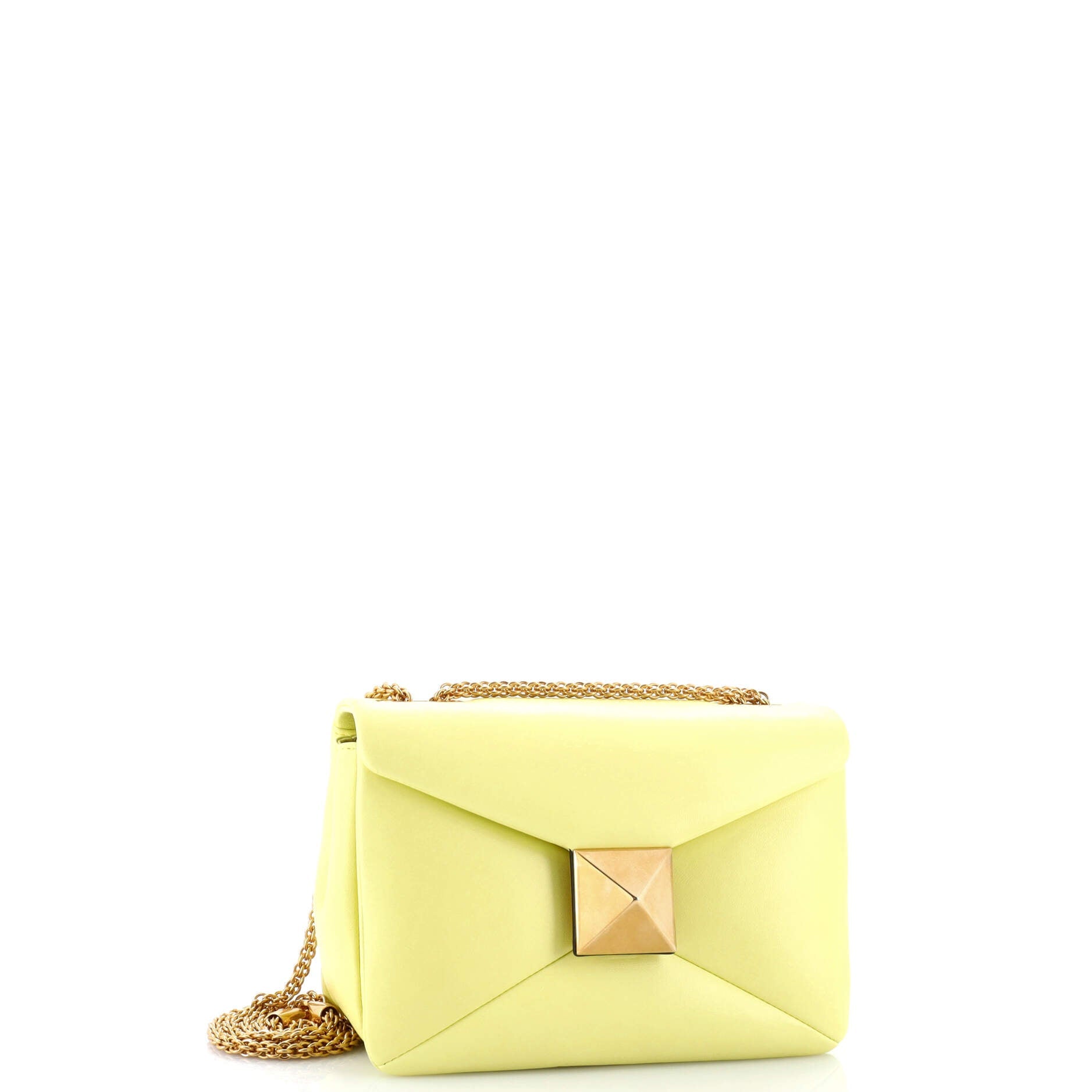 Pre-Loved Valentino One Stud Chain Flap Bag Leather Small - Image 2