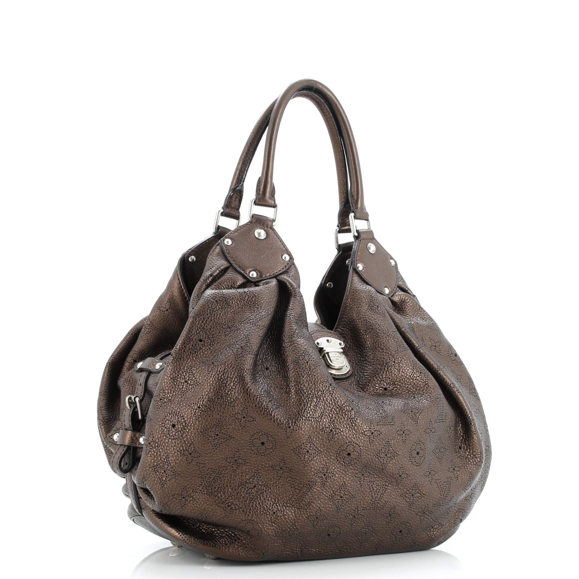 Pre-Loved Louis Vuitton L Hobo Mahina Leather - Image 2