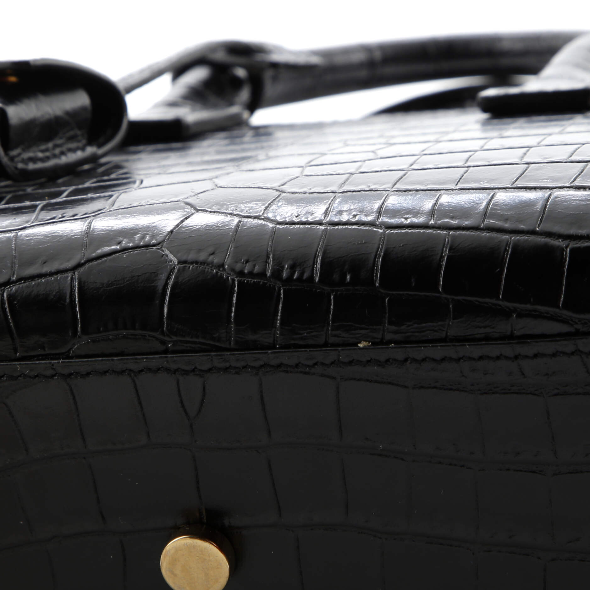 Pre-Loved Saint Laurent Sac de Jour NM Bag Crocodile Embossed Leather Nano - Image 7