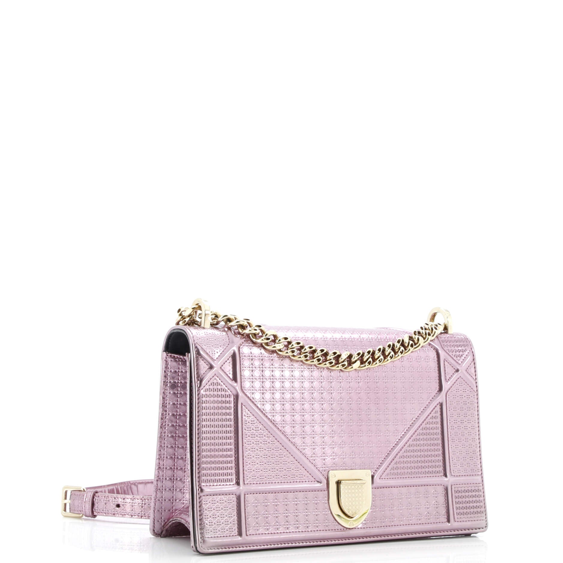 Pre-Loved Christian Dior Diorama Flap Bag Cannage Embossed Calfskin Medium - Image 2