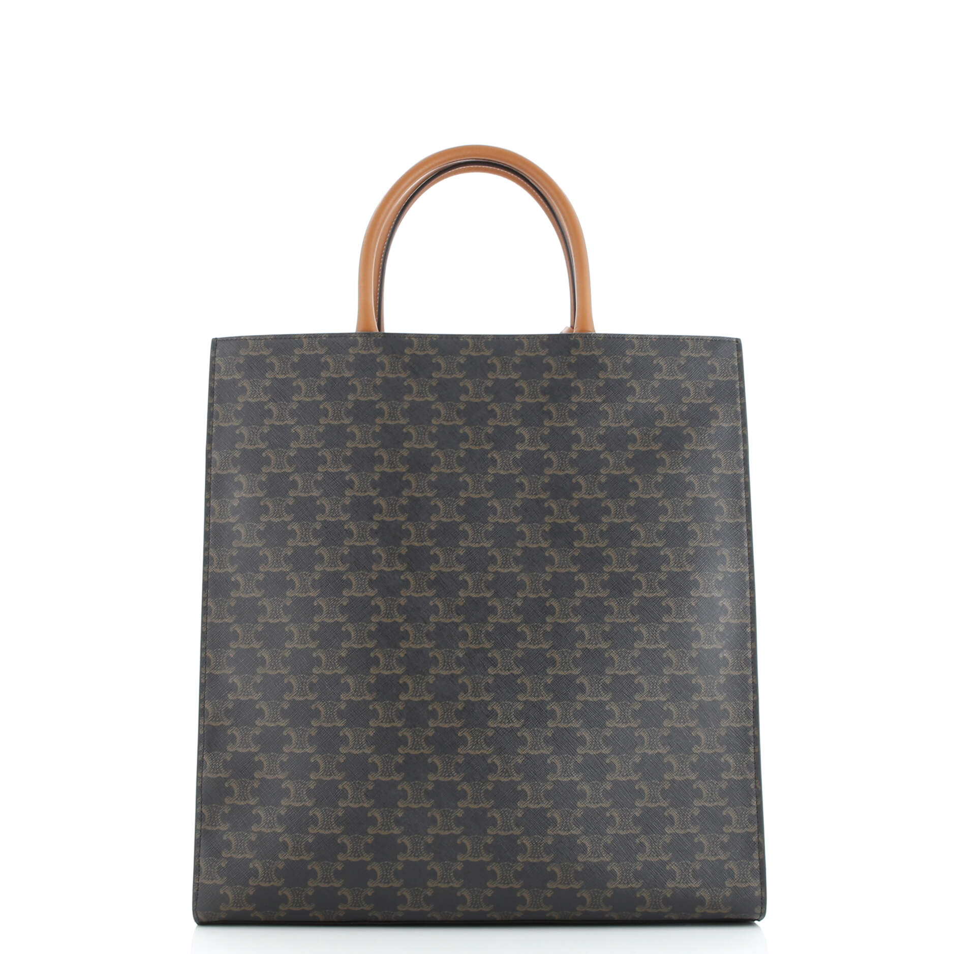 Pre-Loved Celine Vertical Cabas Tote Triomphe Coated Canvas Large - Image 3