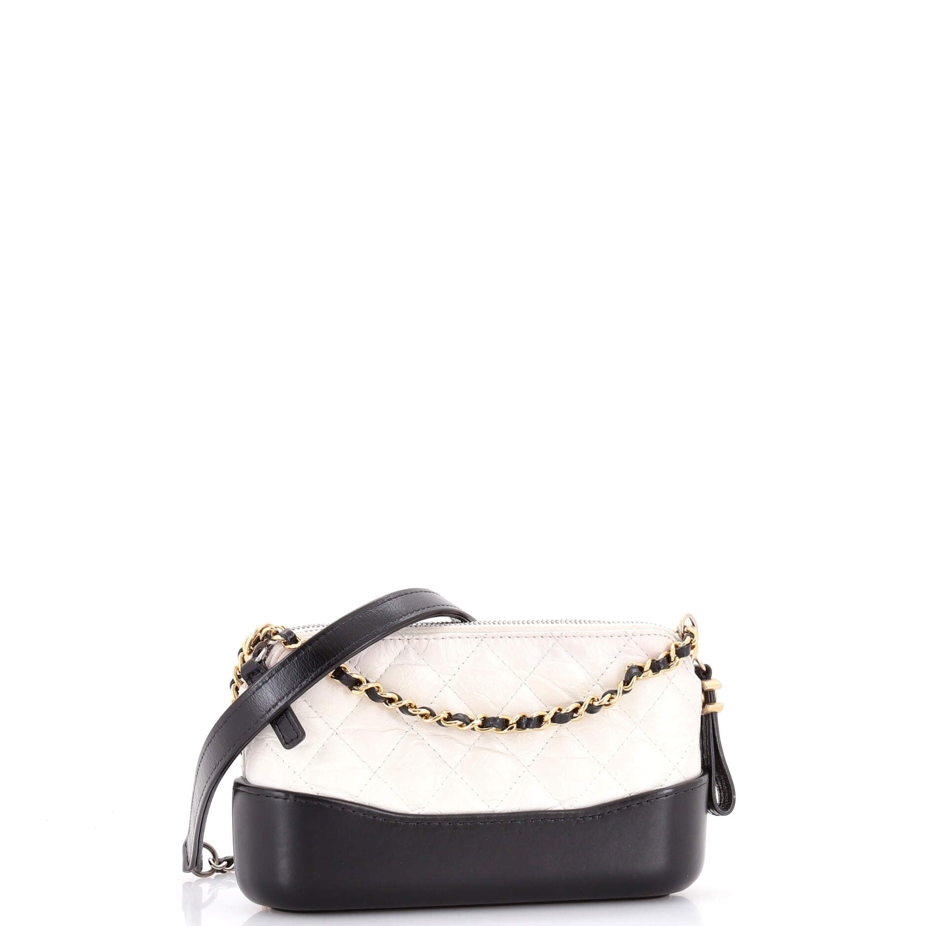 Pre-Loved Chanel Gabrielle Double Zip Clutch with Chain Quilted Aged Calfskin - Image 2