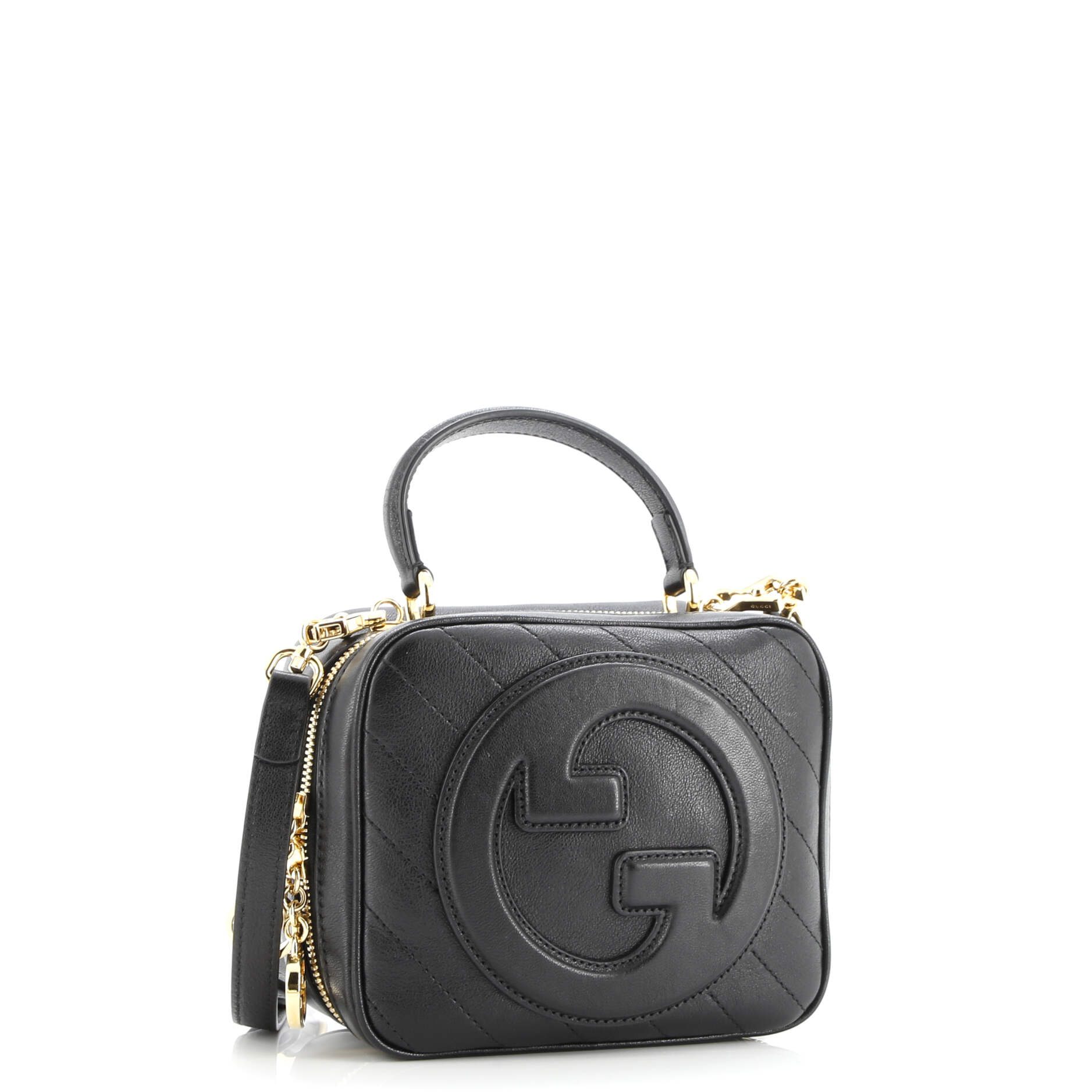 Pre-Loved Gucci Blondie NM Top Handle Shoulder Bag Diagonal Quilted Leather - Image 2