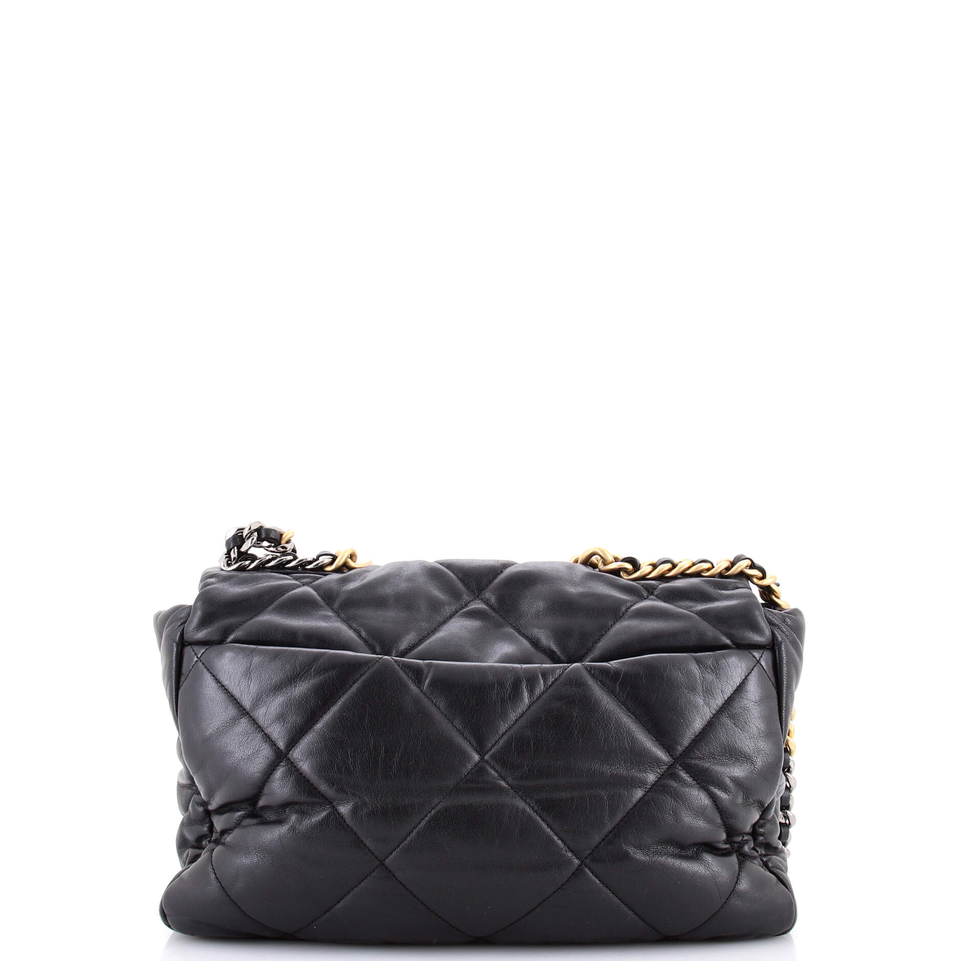 Pre-Loved Chanel 19 Flap Bag Quilted Leather Maxi - Image 4