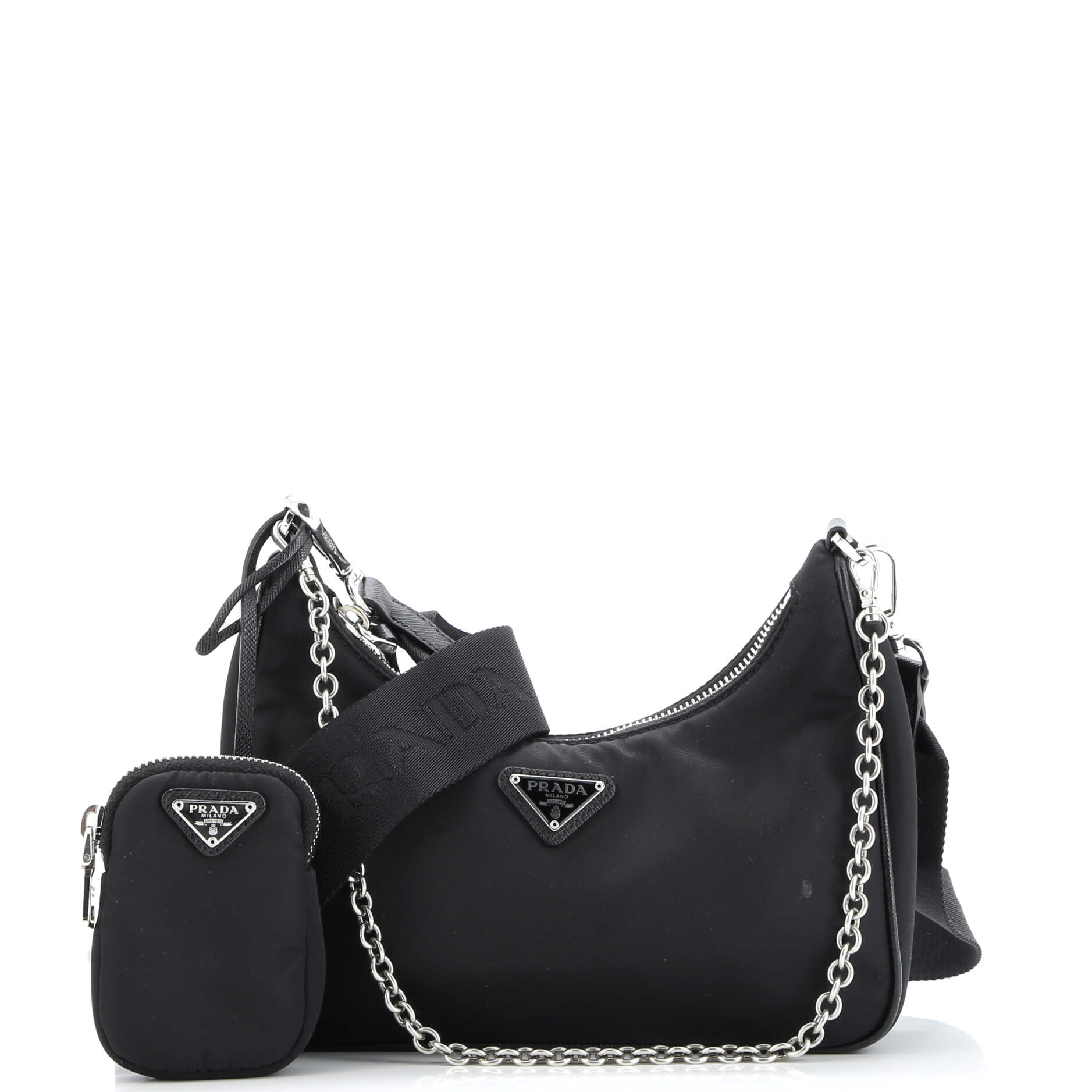 Pre-Loved Prada Re-Edition 2005 Shoulder Bag Tessuto Small