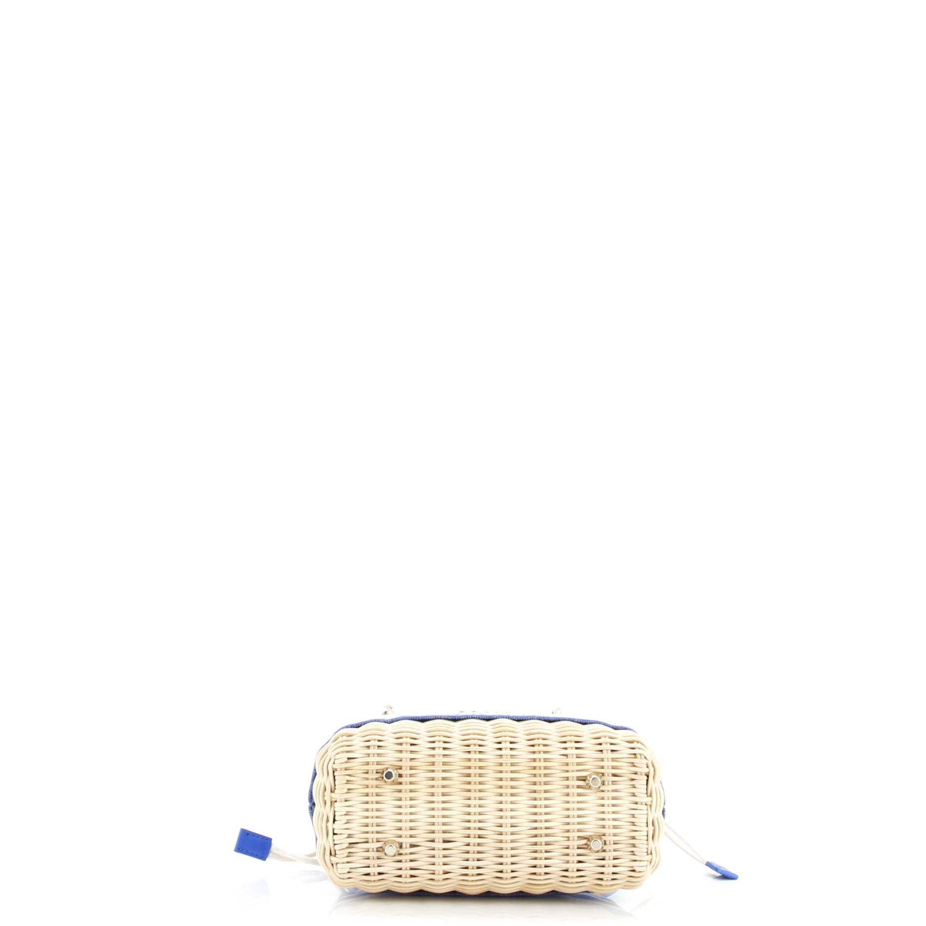 Pre-Loved Christian Dior Lady Dior Bag Wicker and Oblique Canvas Mini - Image 4