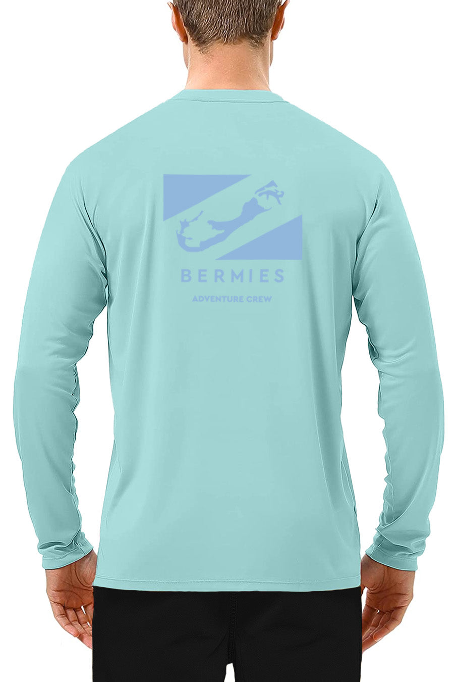 Bermies Men's Aqua Long Sleeve Tee - Image 5