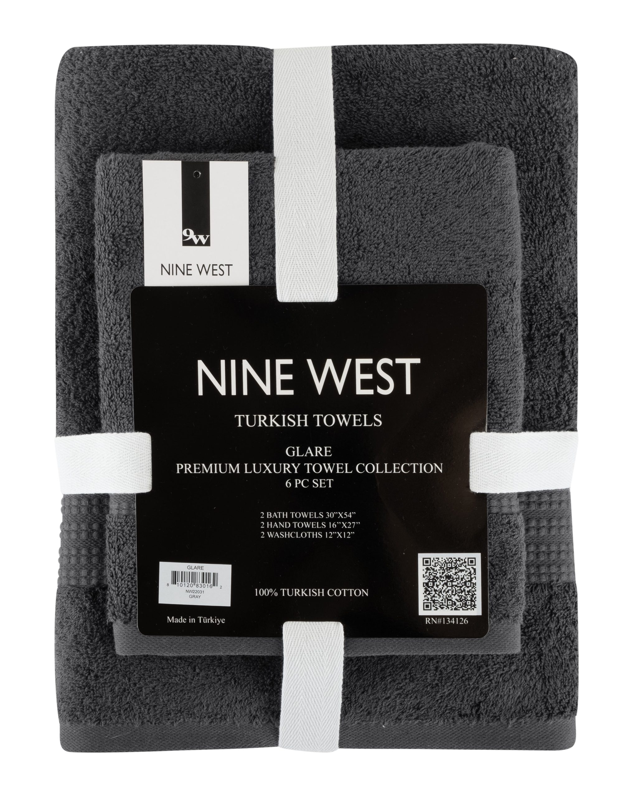 Classic Turkish Towels NINE WEST - GLARE PREMIUM LUXURY 6 PC BALE PACK TOWEL SET- 100% Turkish Cotton - Image 11