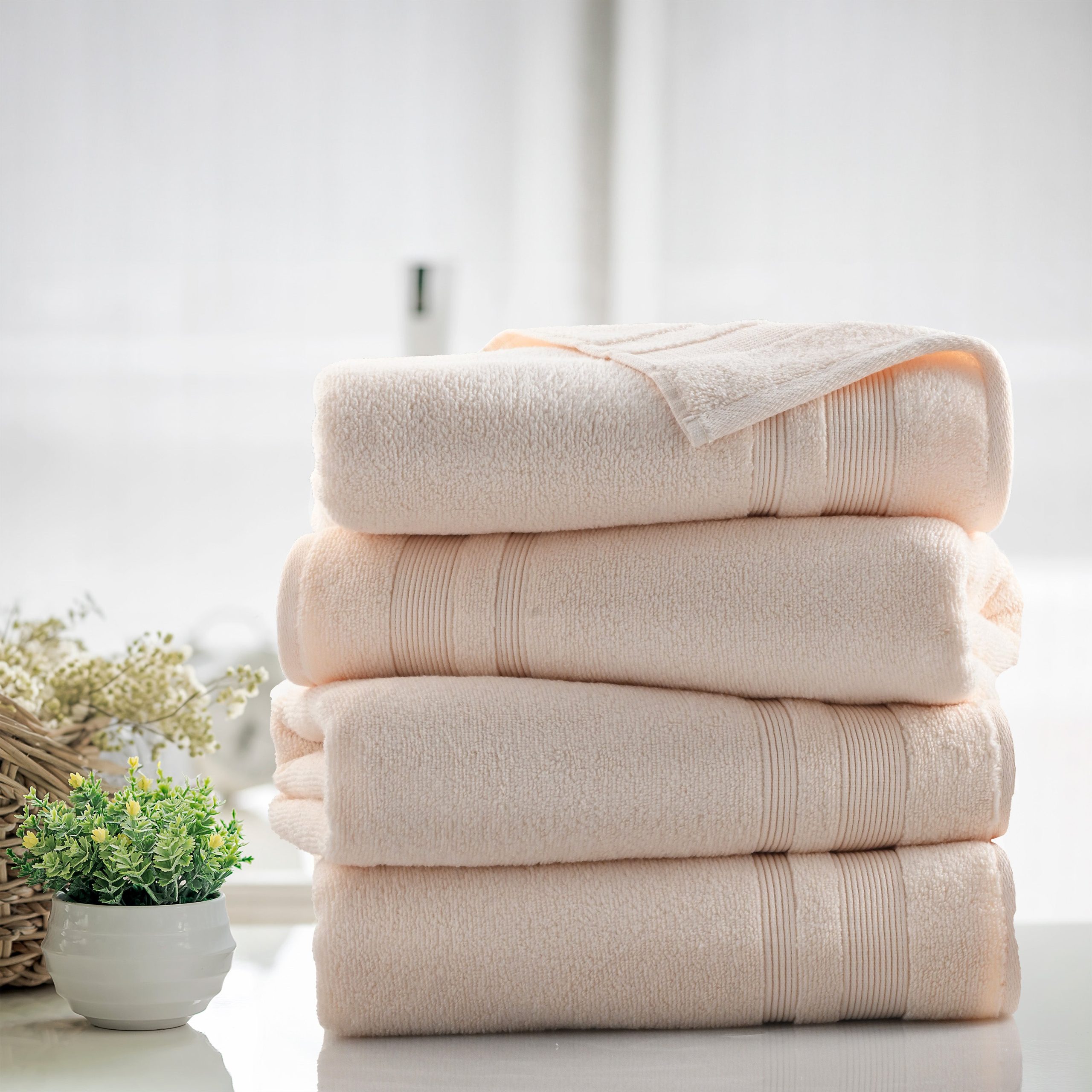 Kathy Ireland 4 Piece Zero Twist Cotton Plush Bath Towel Set by Bed Bath Fashions - Image 8