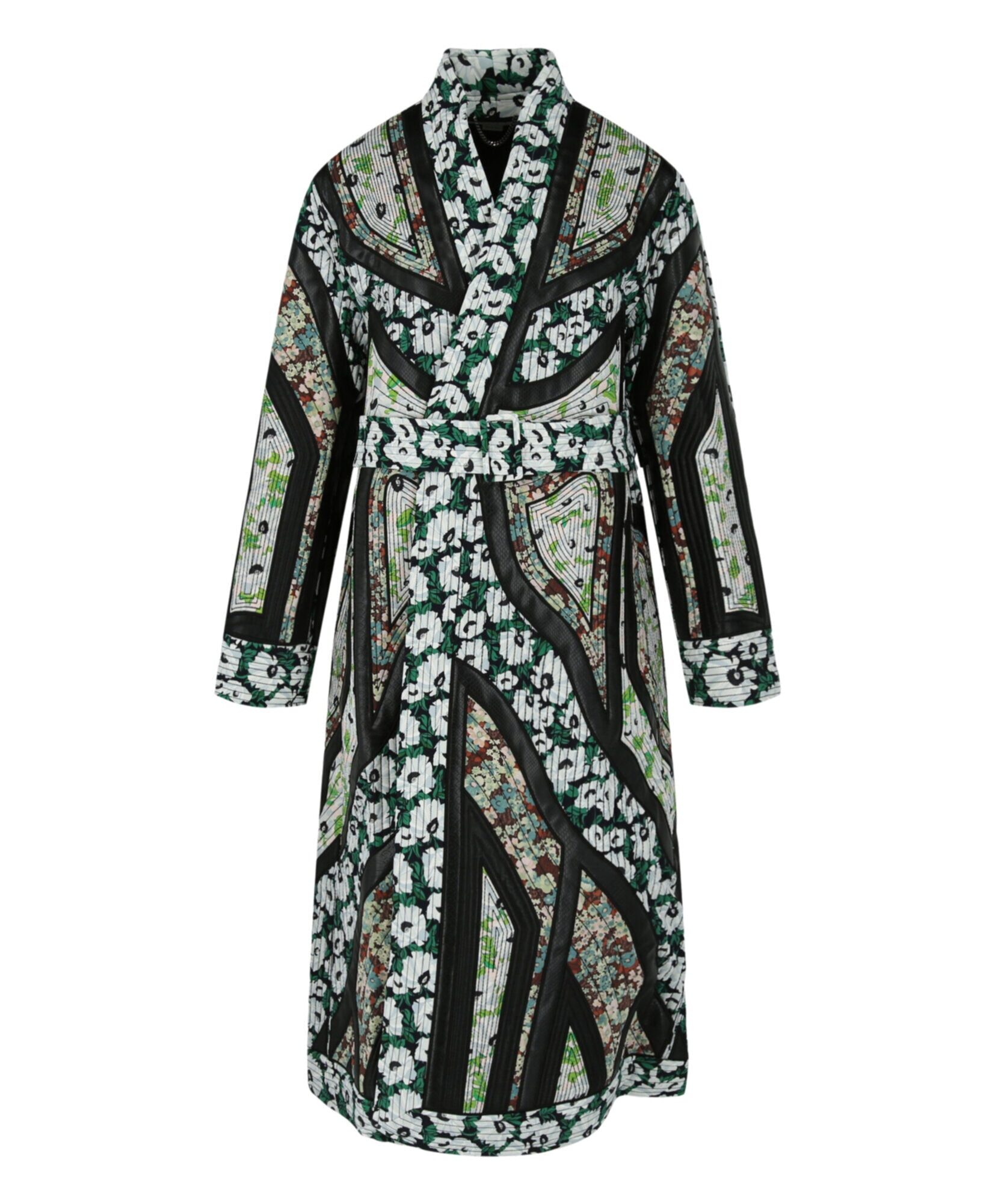 Stella McCartney Striped Print Belted Coat
